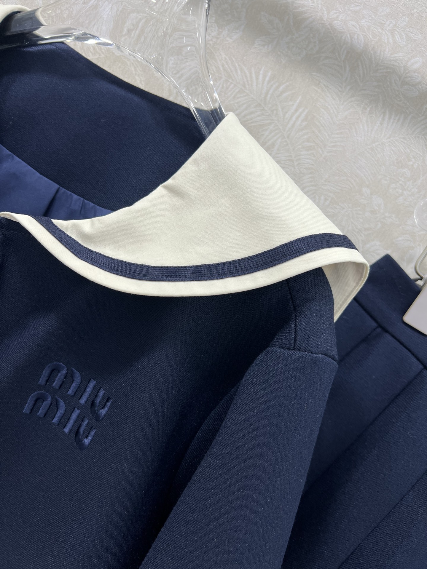 🔥🔥miumi*25新款海军风套装 外套+短裙的组合  披肩拉链夹克外套 经典搭配海军风作品 版型超洋气