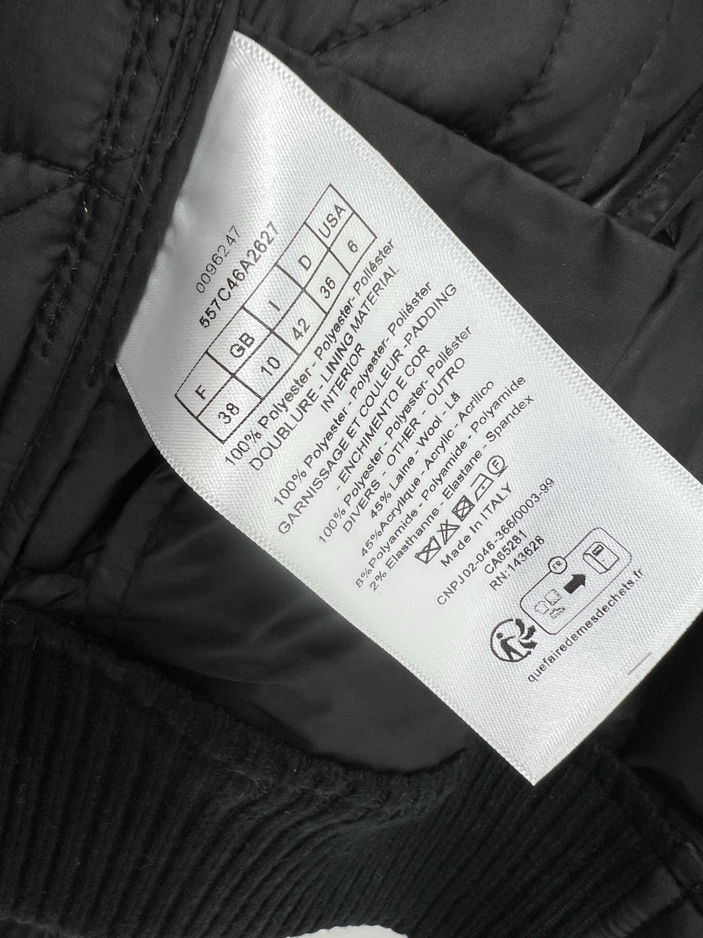 🔥🔥DIO*25新款藤格纹戴妃格夹棉海军领马棉衣外套 两侧口袋💕小蜜蜂刺绣 袖口下摆均以羊毛螺纹针织设计