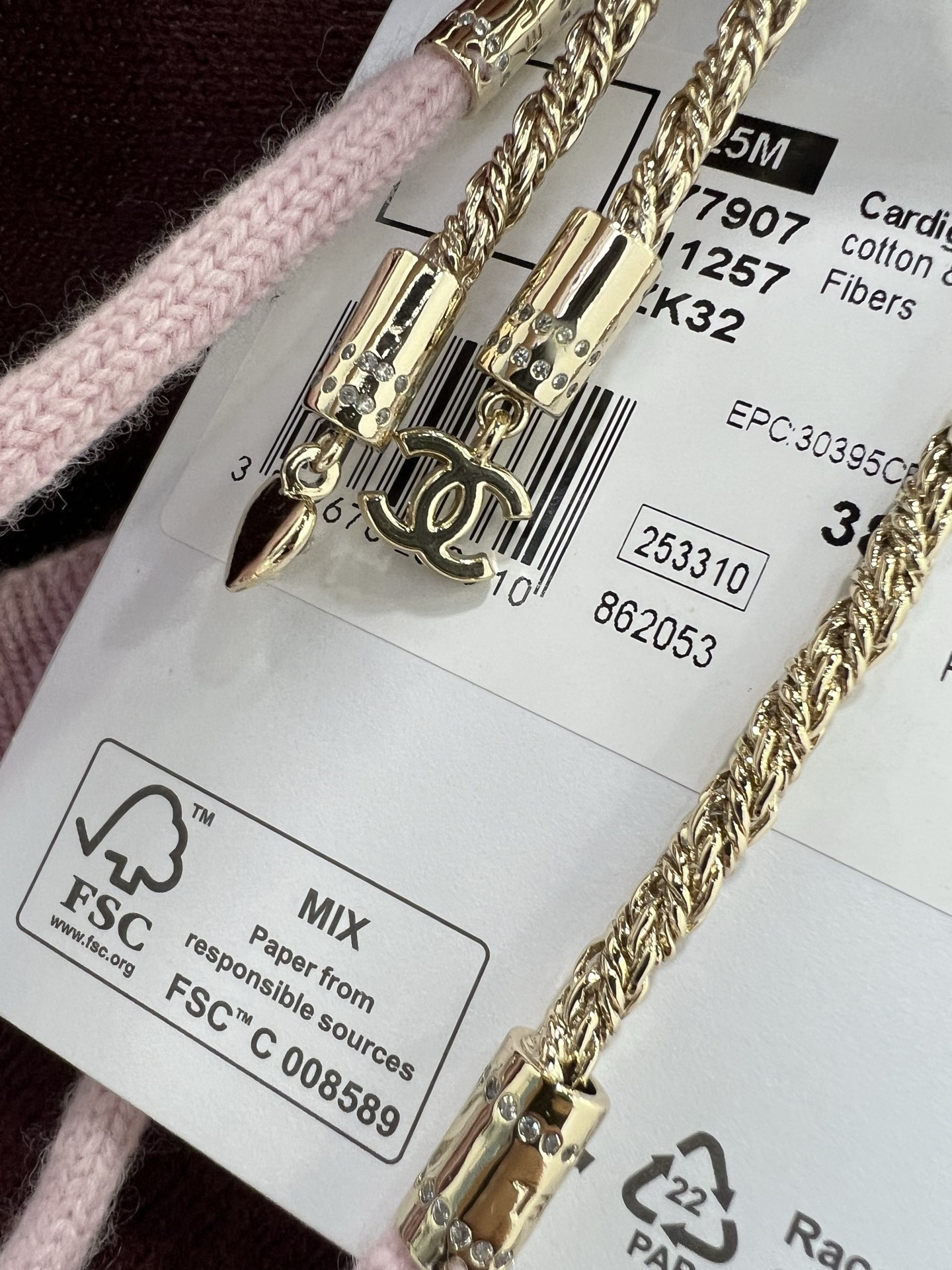 🔥🔥 Chan*l 25A手工坊系列新款 高版本配布袋‼️ 撞色包边系带针织短开衫丨⚠独家高版出品！致敬