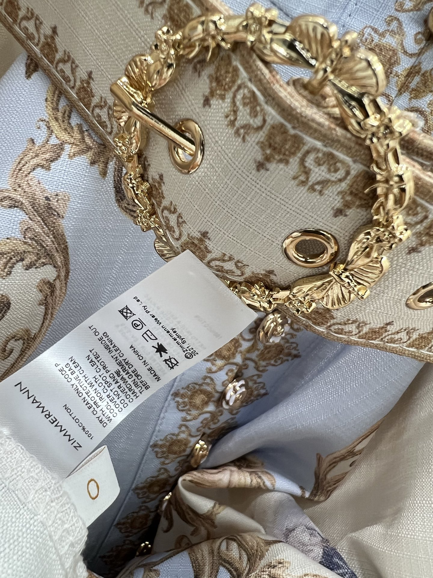 🔥🔥Zimmerman*兹/默曼 25新款宫廷花紫荆花系列 同步上新啦~短款‼️连衣裙 小立领和灯笼袖设