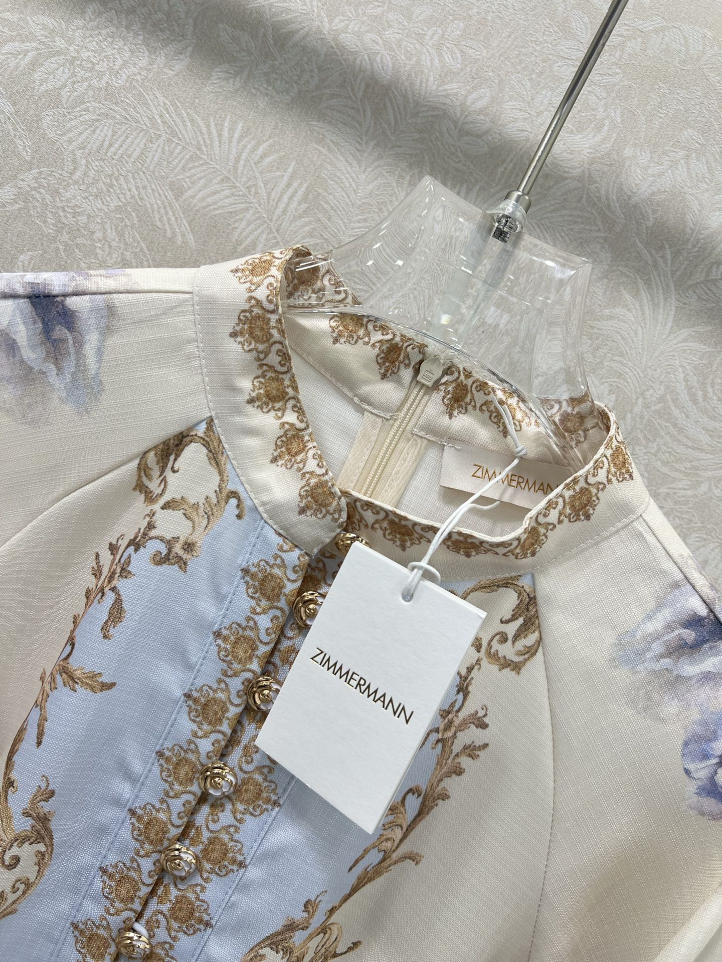 🔥🔥Zimmerman*兹/默曼 25新款宫廷花紫荆花系列 同步上新啦~短款‼️连衣裙 小立领和灯笼袖设