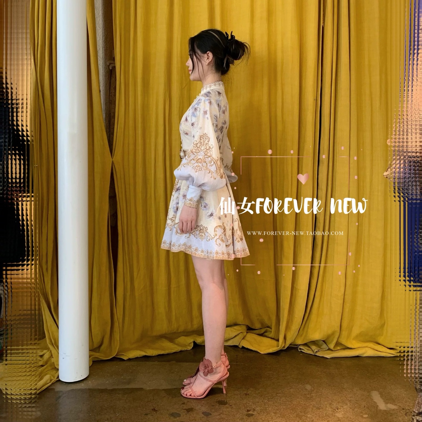 🔥🔥Zimmerman*兹/默曼 25新款宫廷花紫荆花系列 同步上新啦~短款‼️连衣裙 小立领和灯笼袖设