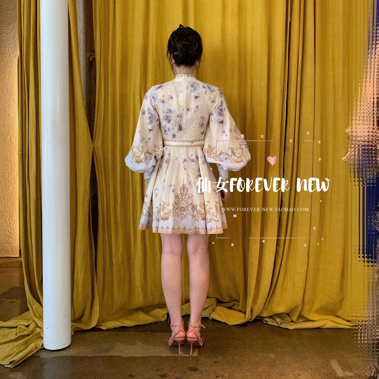 🔥🔥Zimmerman*兹/默曼 25新款宫廷花紫荆花系列 同步上新啦~短款‼️连衣裙 小立领和灯笼袖设