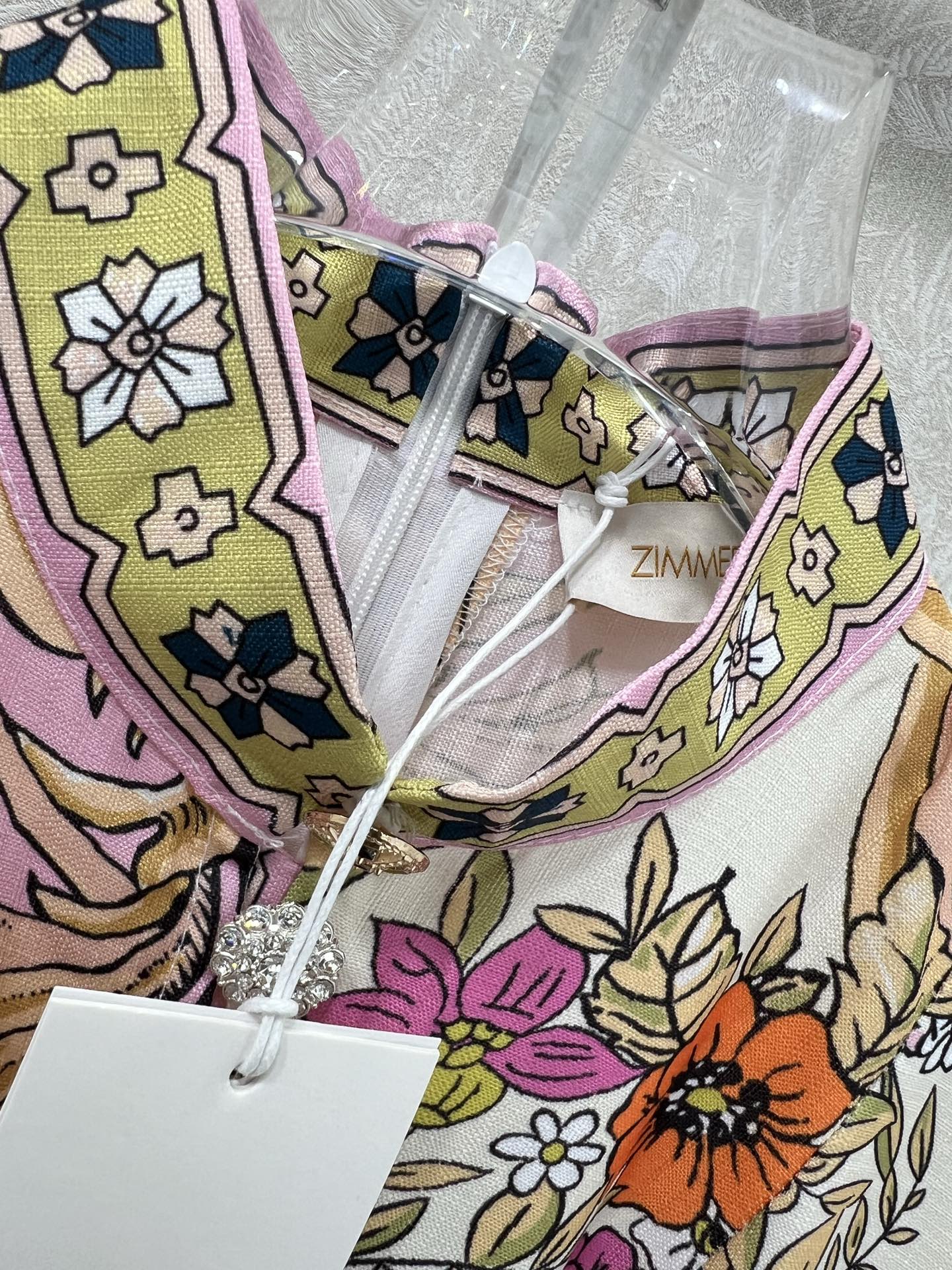 🔥🔥Zimmerman*兹/默曼 25新款定位印花系列 同步上新啦~长款‼️连衣裙 小立领和灯笼袖设计 