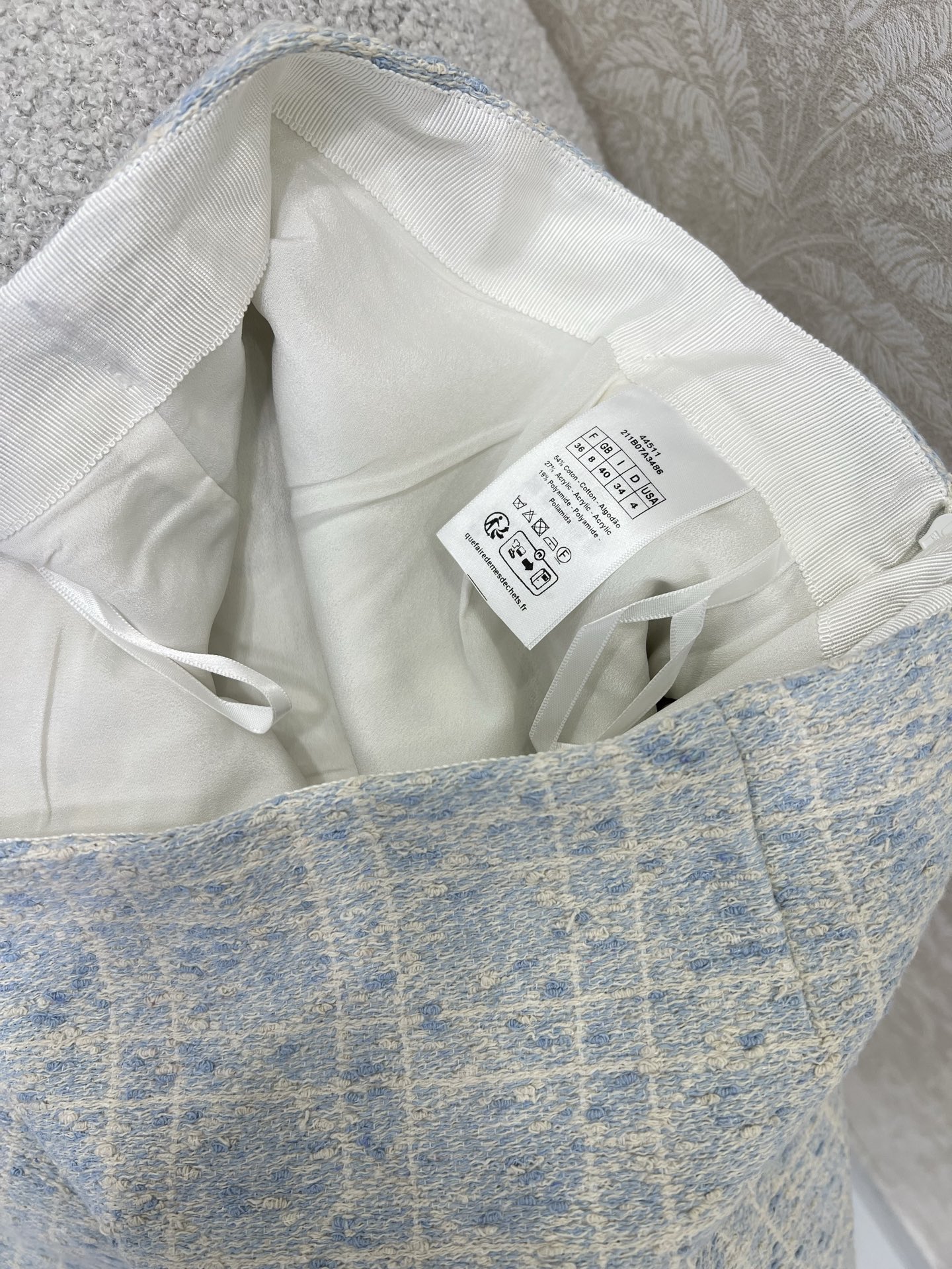 蓝色出货啦🔥🔥Dio* 25新款藤格提花半裙 马卡龙配色出货啦！绝美的藕粉跟浅蓝色 🩷🩵定制YB进口粗纺