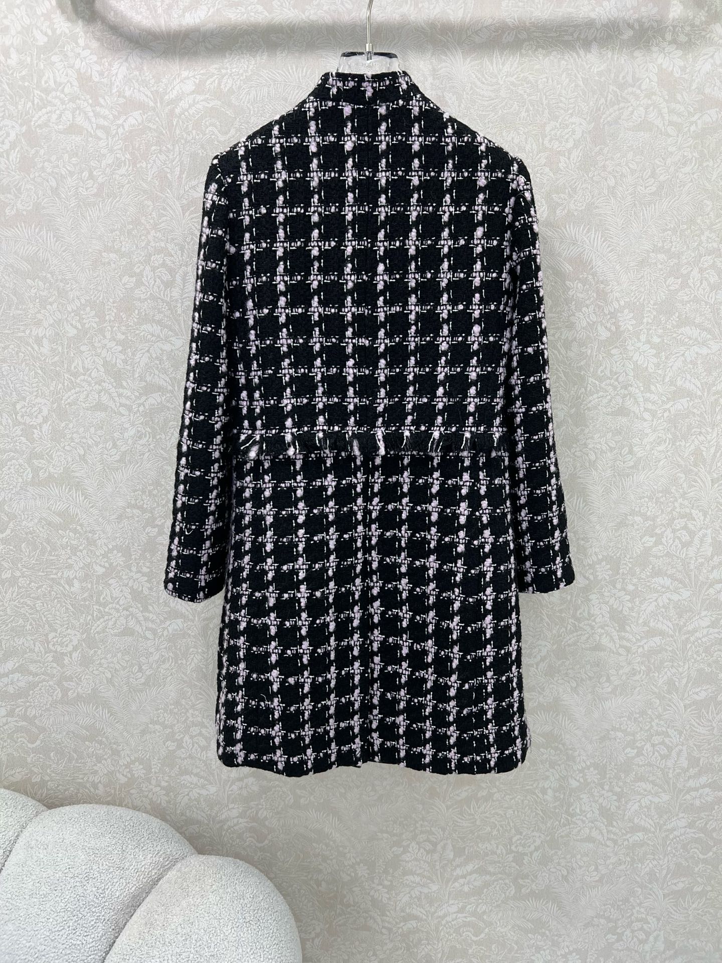 🔥🔥Chan*l 25新款编织洋装捆边长款外套裙  百分百真丝内衬版本‼️ 注意细节区分版本 进口粗纺羊