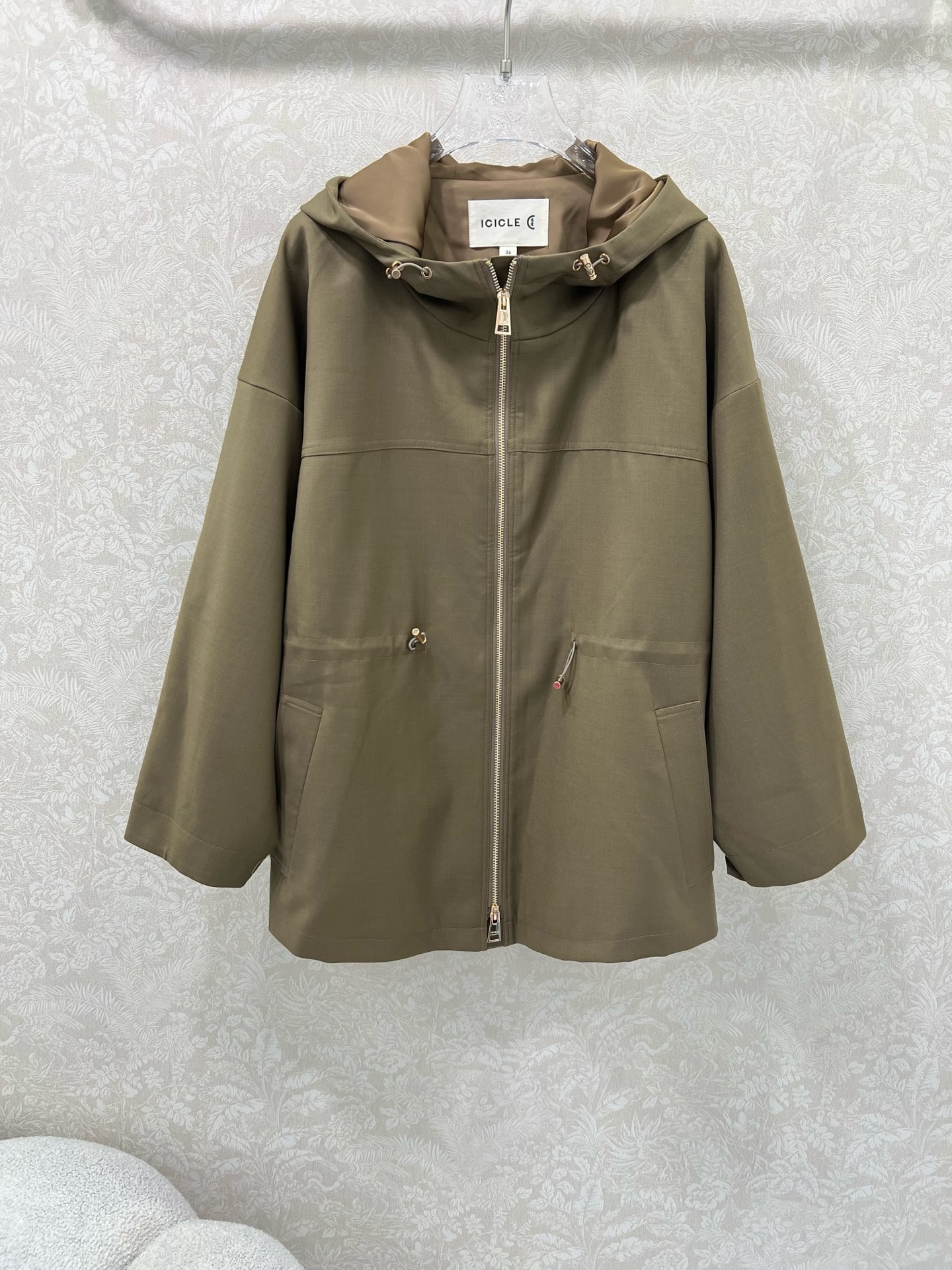 🔥🔥ICICLE 25新款丝毛外套 行走的高定，长期主义老钱风穿搭，独家定制丝毛面料 连帽宽松版型 腰部