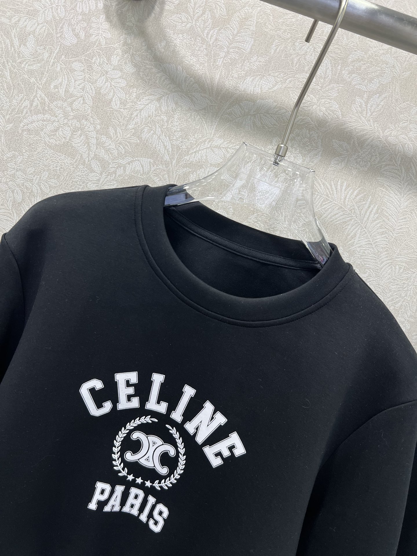 🔥🔥  CELIN*25早秋新款套装 圆领下摆织带卫衣➕束脚长裤的组合  上衣ce字母凯旋门logo印花