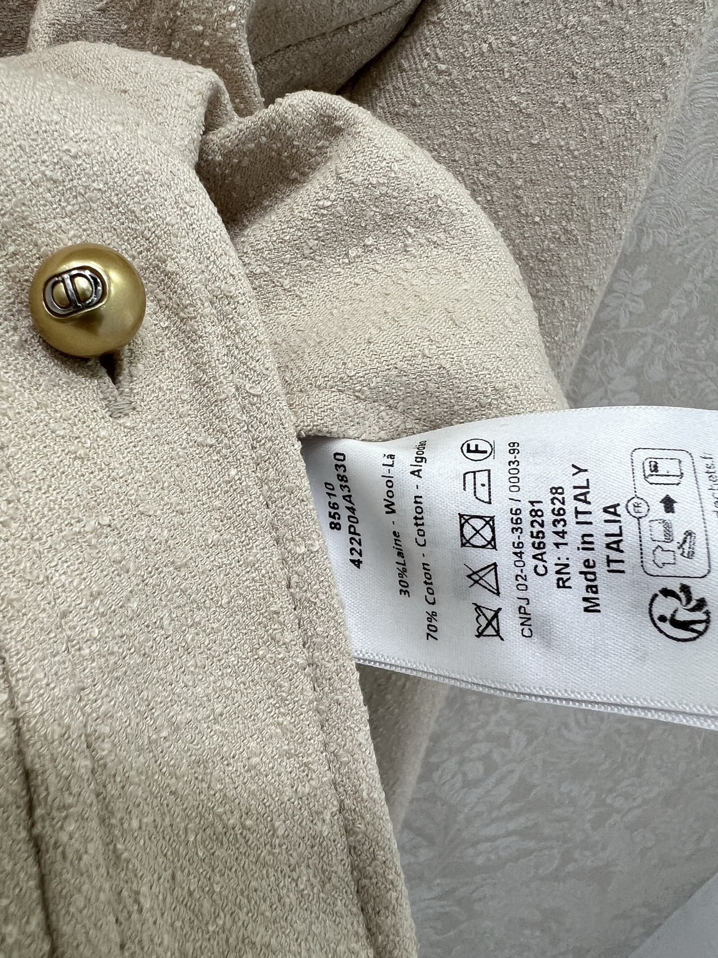 🔥🔥Dio*25新款立领排扣荷叶摆外套 高级又时髦的马卡龙配色 定制CD珍珠扣 立体剪裁版型上身显瘦绝绝