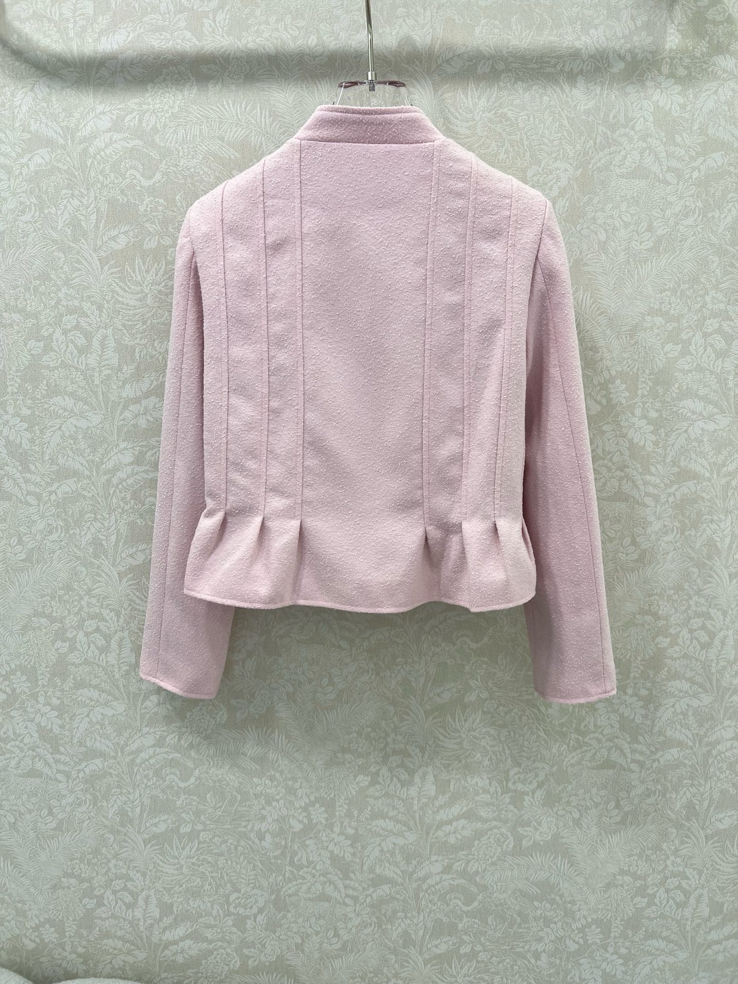 🔥🔥Dio*25新款立领排扣荷叶摆外套 高级又时髦的马卡龙配色 定制CD珍珠扣 立体剪裁版型上身显瘦绝绝