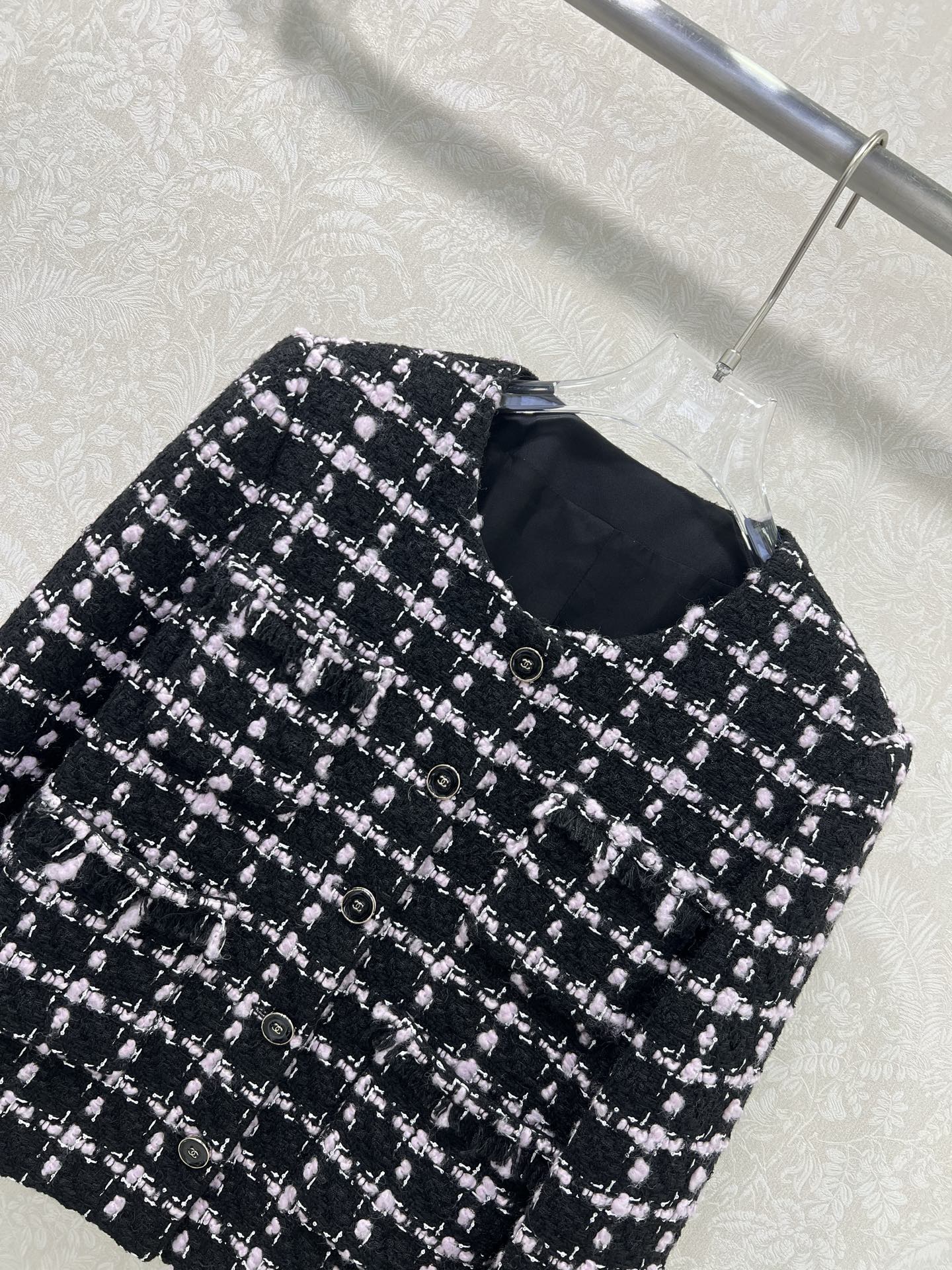 🔥🔥Chan*l 25新款编织洋装捆边短款外套  百分百真丝内衬版本‼️ 注意细节区分版本 进口粗纺羊毛