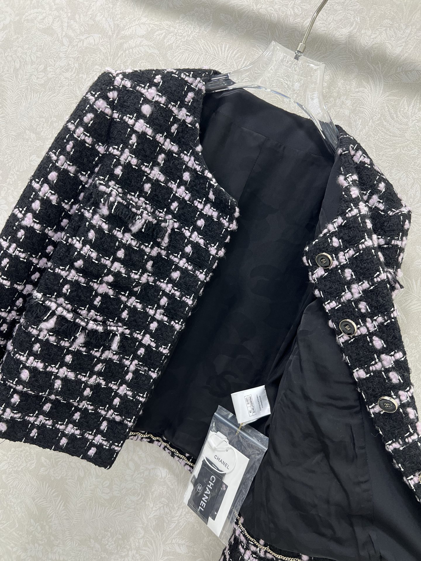 🔥🔥Chan*l 25新款编织洋装捆边短款外套  百分百真丝内衬版本‼️ 注意细节区分版本 进口粗纺羊毛