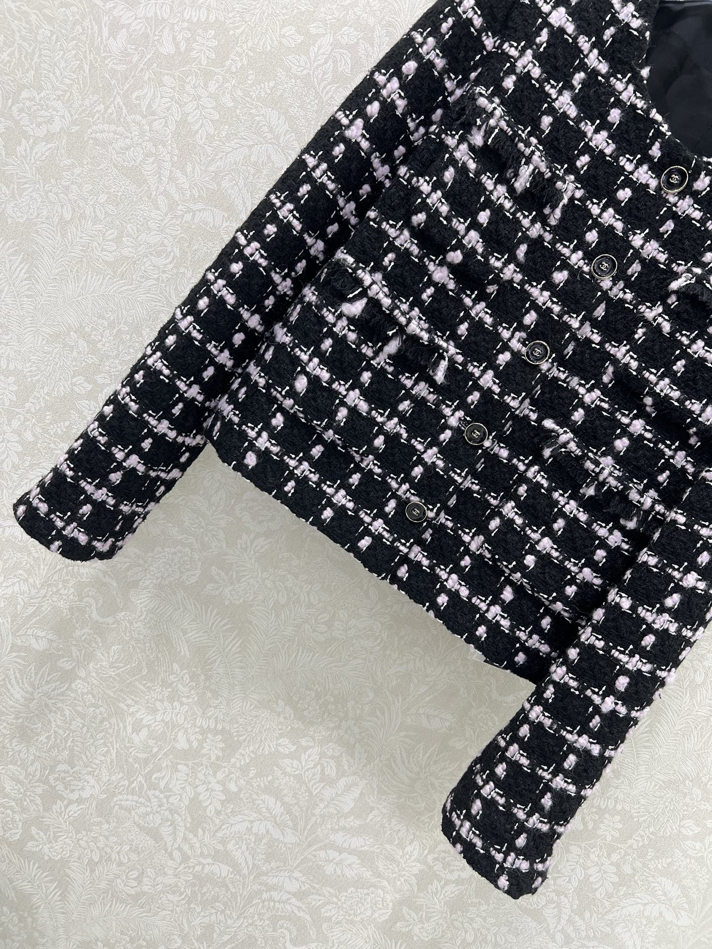 🔥🔥Chan*l 25新款编织洋装捆边短款外套  百分百真丝内衬版本‼️ 注意细节区分版本 进口粗纺羊毛