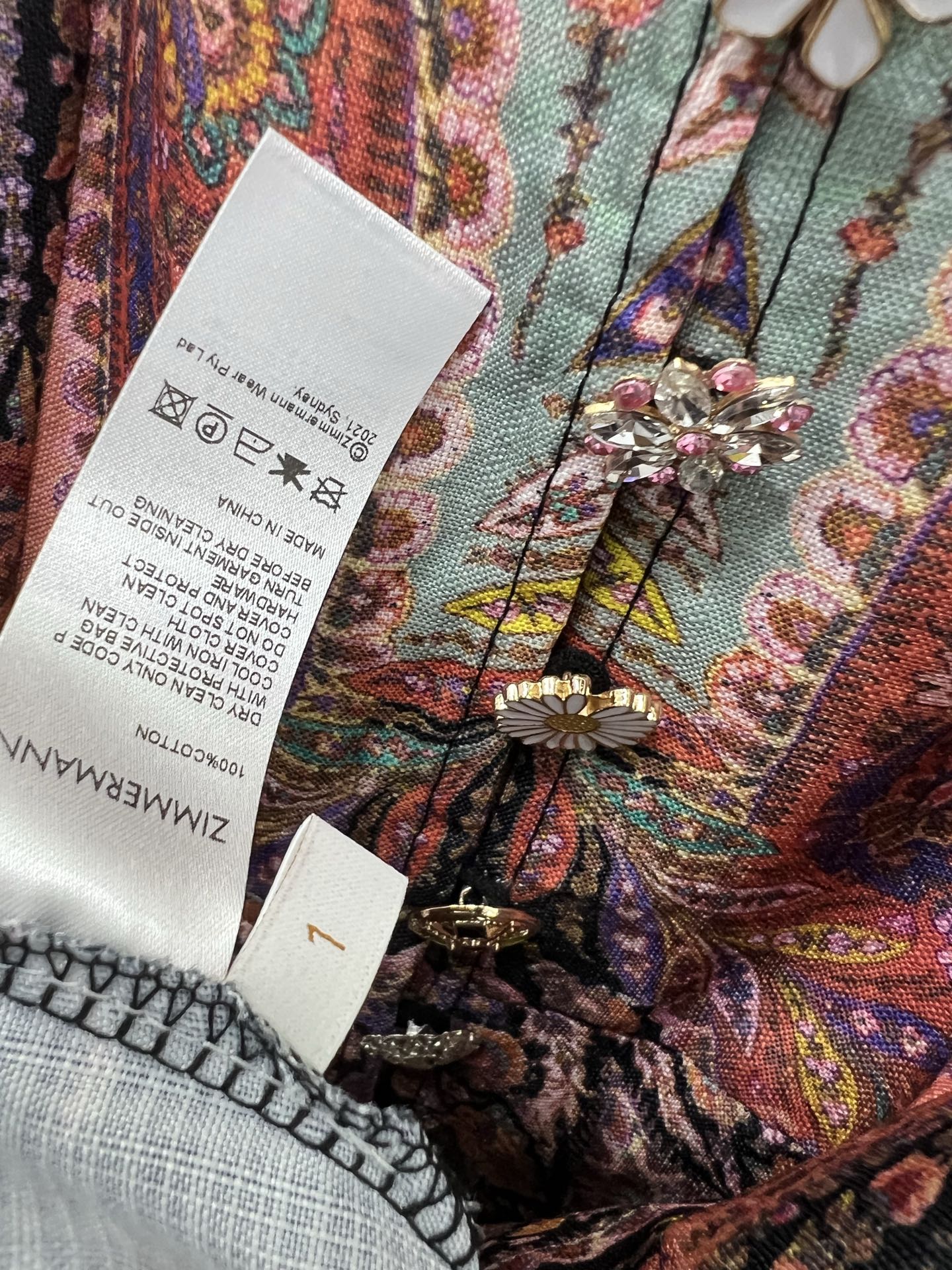 🔥🔥Zimmerman*兹/默曼 25新款定位印花系列 同步上新啦~长款‼️连衣裙 小立领和灯笼袖设计 