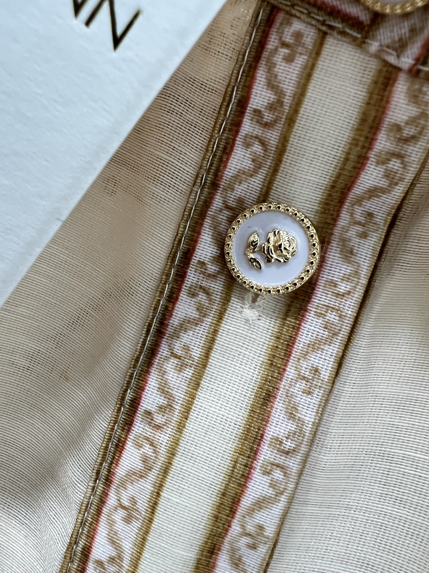 🔥🔥Zimmerman*兹/默曼 25新款定位花翻领长袖连衣裙 灯笼袖设计前襟单排本布包扣设计 袖口收紧