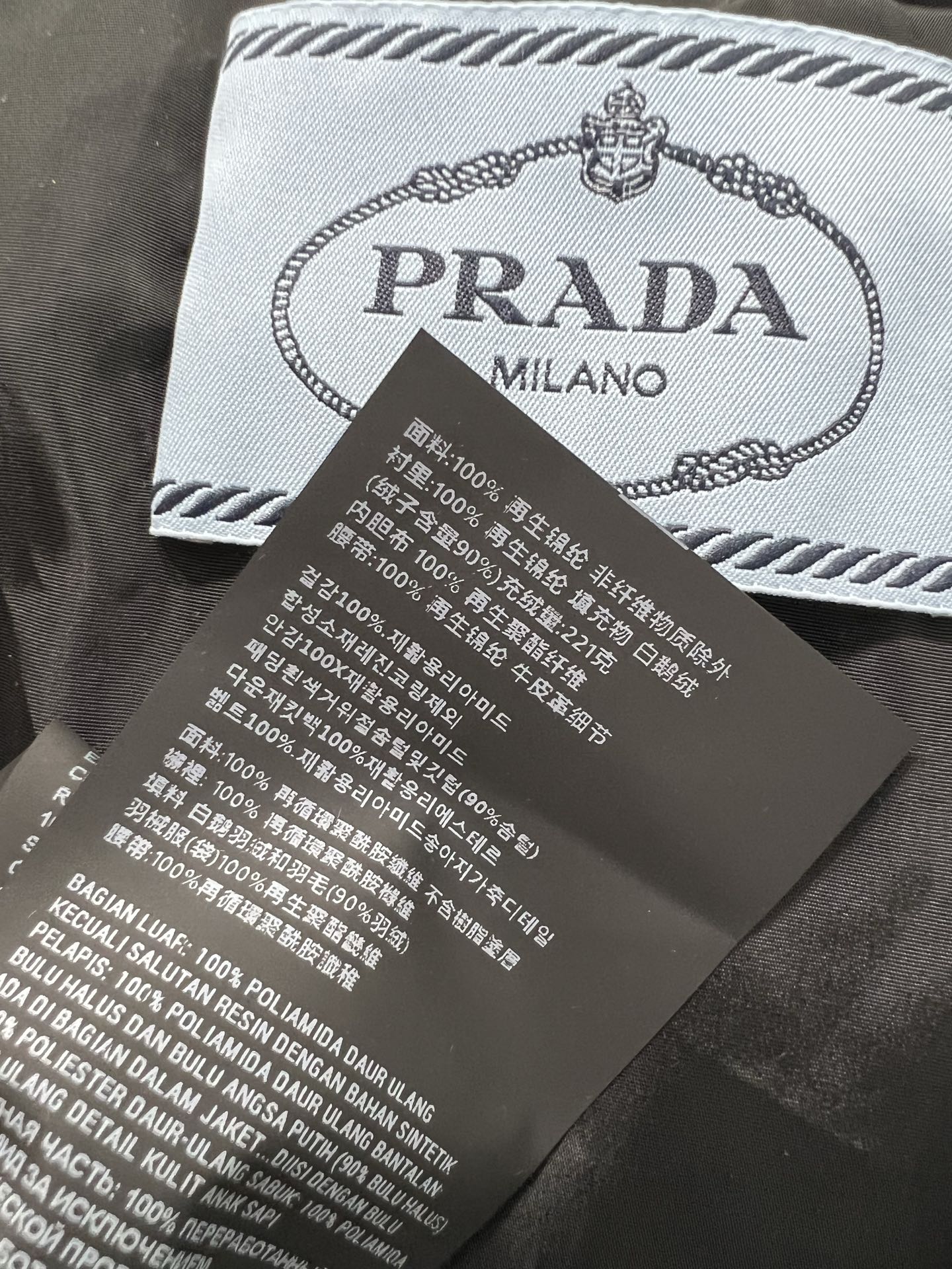 🔥🔥Prad* PD 25最新款搭配腰包白鹅绒羽绒 时髦精必入收腰中长款羽绒服 🖤本季最佳版型 收腰面包