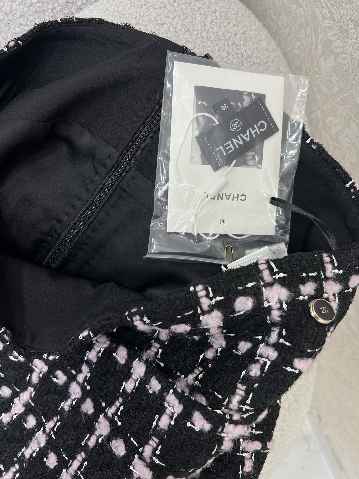 🔥🔥Chan*l 25新款编织洋装短裙 百分百真丝内衬版本‼️ 手工挑边 注意细节区分版本 进口粗纺羊毛