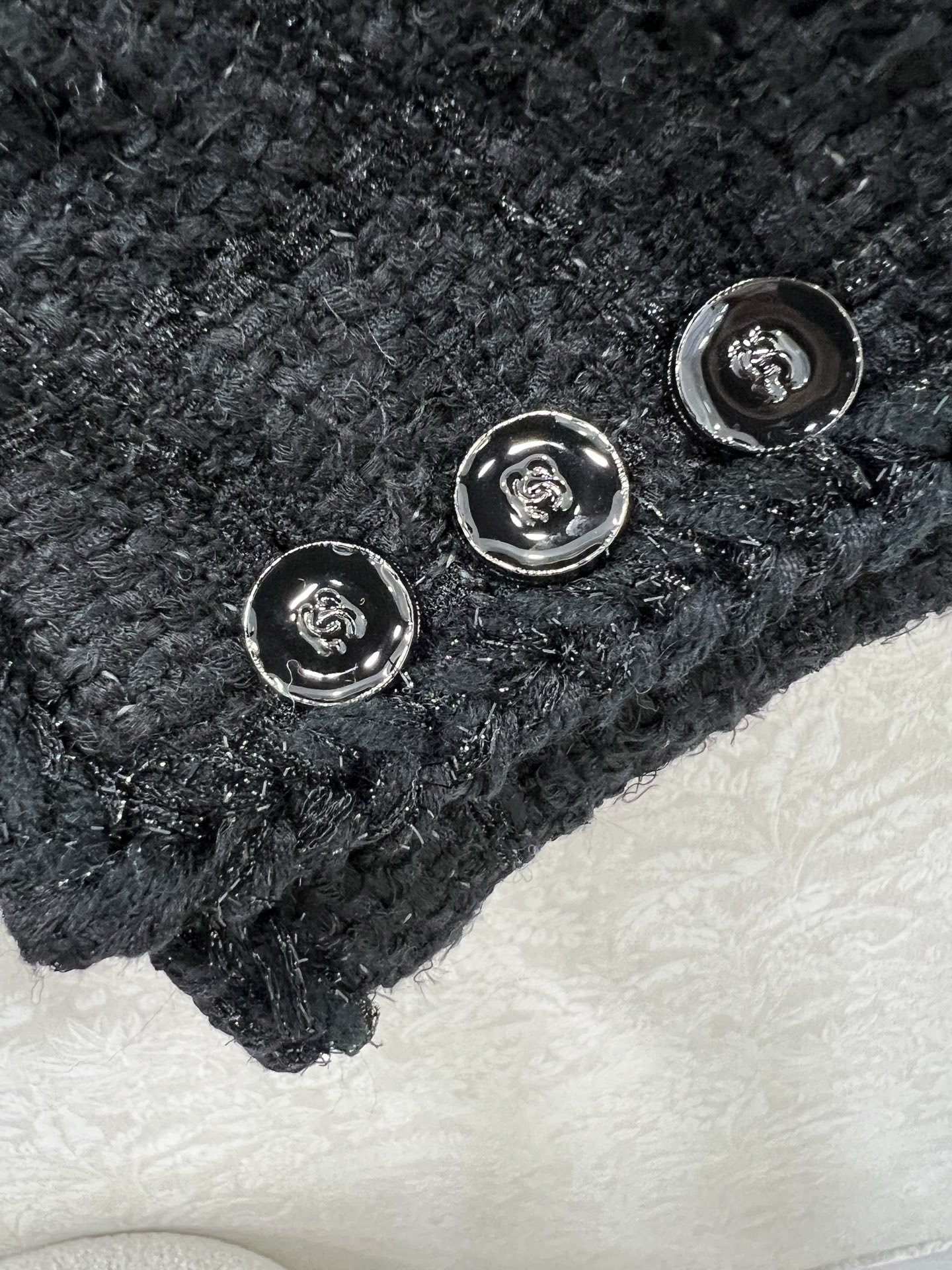 🔥🔥chan*l 25新款黑色四口袋外套 百分百内衬真丝版本‼️手工坊系列同步上新啦 秀场同款高级手工坊