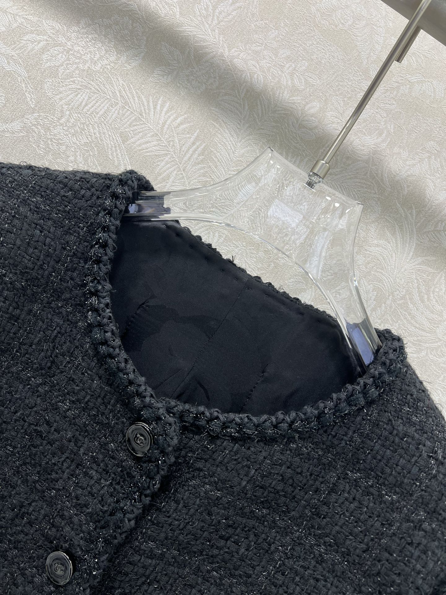 🔥🔥chan*l 25新款黑色四口袋外套 百分百内衬真丝版本‼️手工坊系列同步上新啦 秀场同款高级手工坊