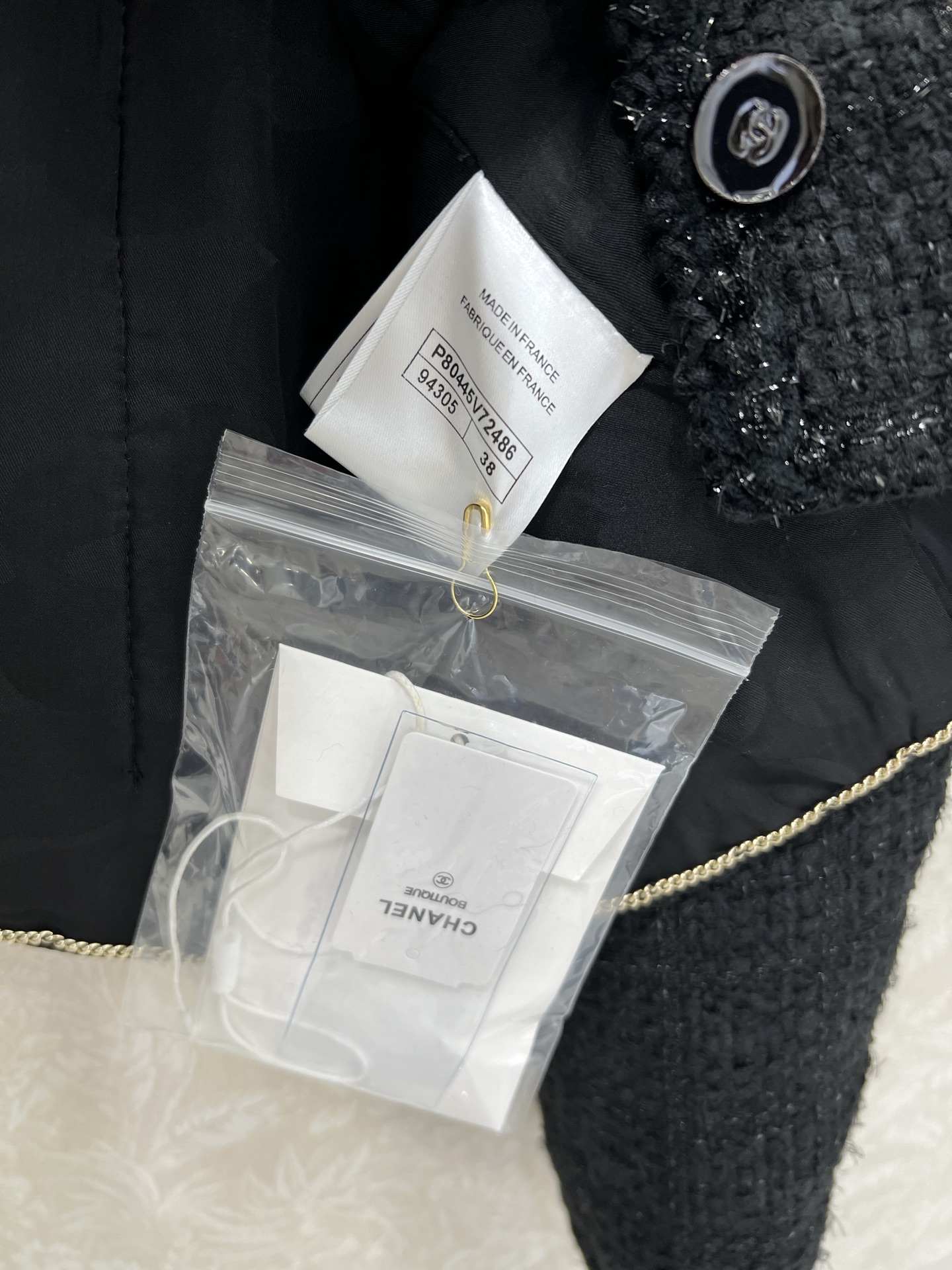 🔥🔥chan*l 25新款黑色四口袋外套 百分百内衬真丝版本‼️手工坊系列同步上新啦 秀场同款高级手工坊