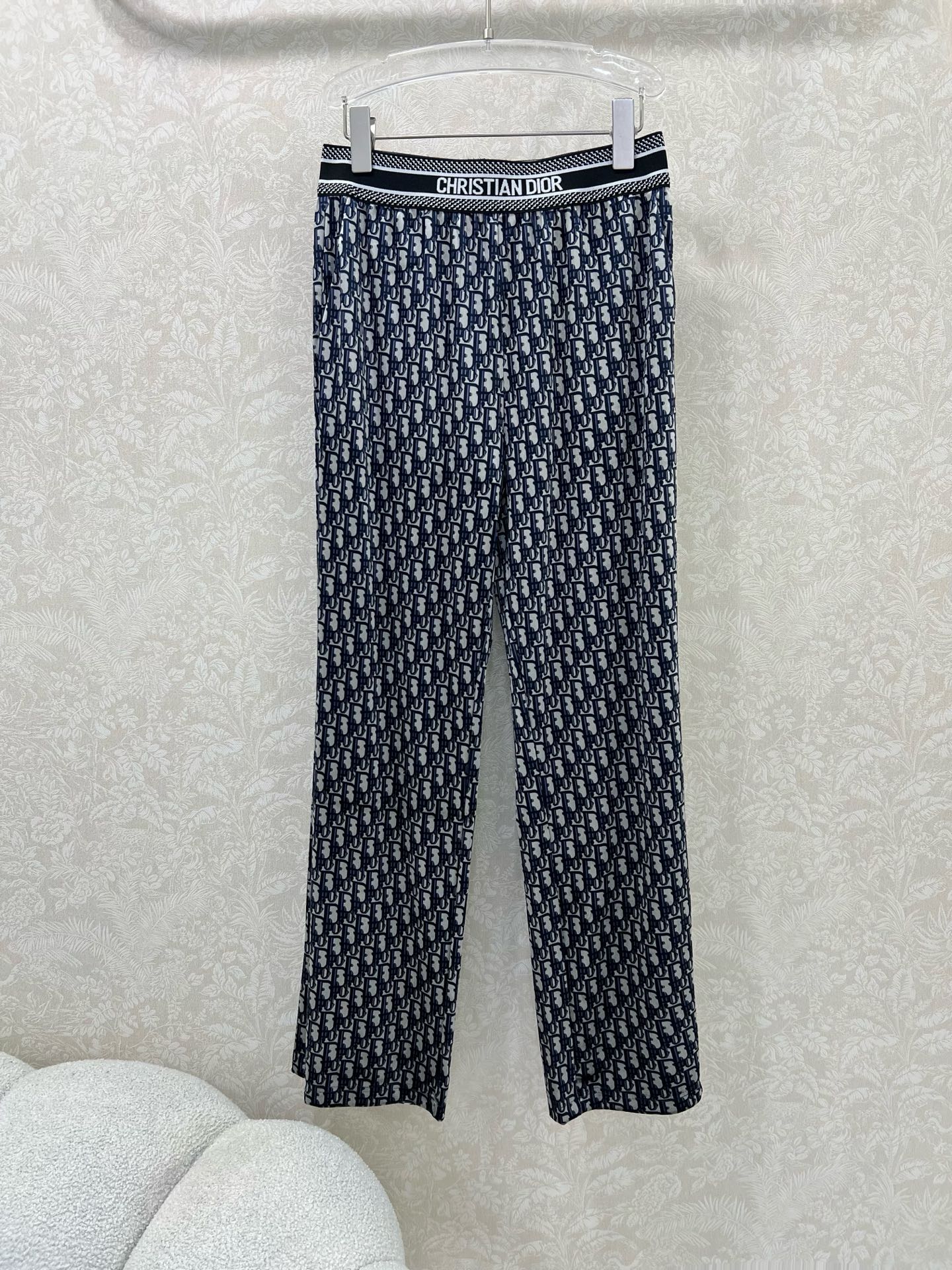 🔥🔥 DIO* 25新款丝绒阔腿裤 简约风气质阔腿休闲裤 腰头经典字母弹力织带 整套D字母印花 舒适感高