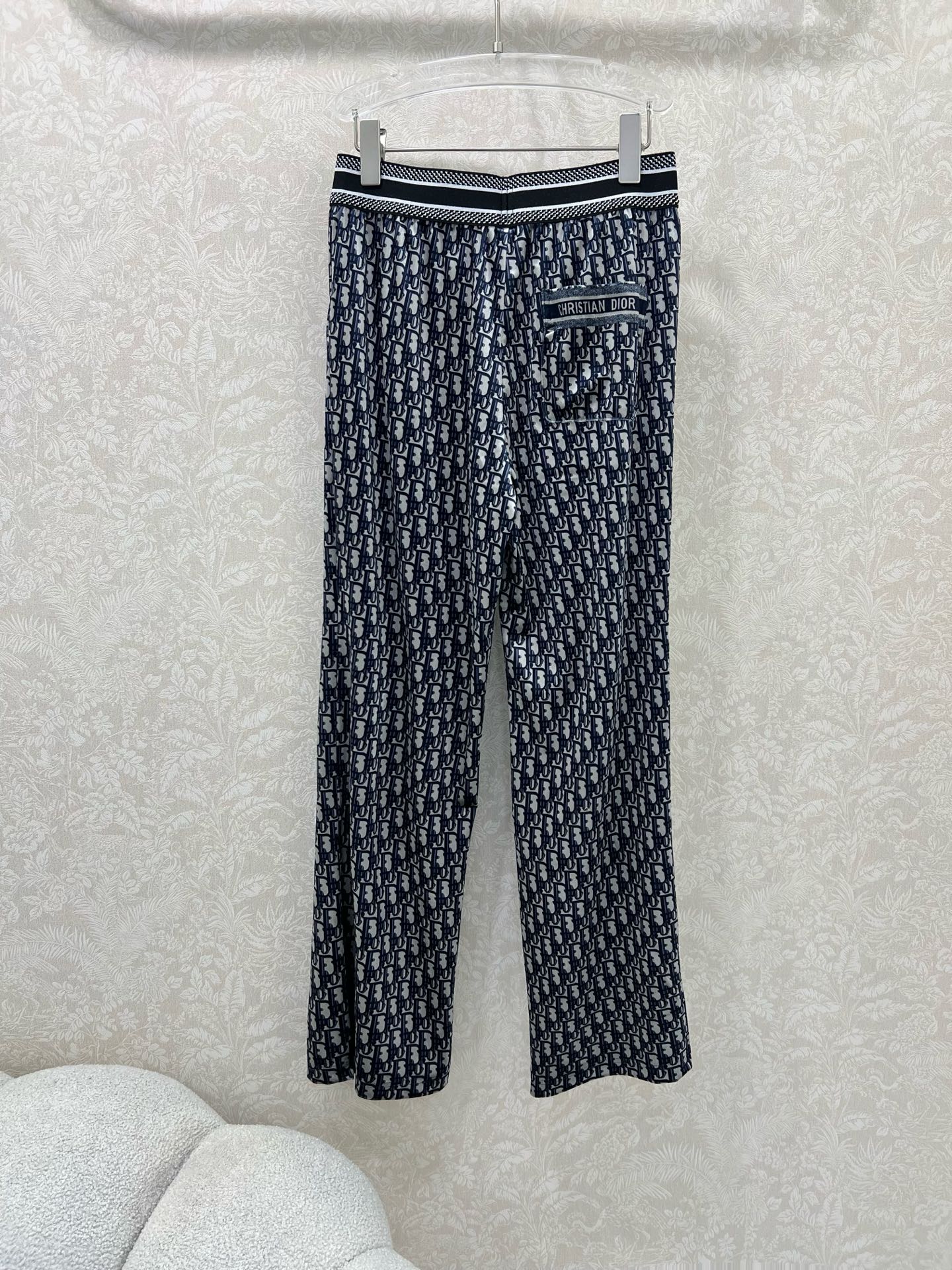 🔥🔥 DIO* 25新款丝绒阔腿裤 简约风气质阔腿休闲裤 腰头经典字母弹力织带 整套D字母印花 舒适感高