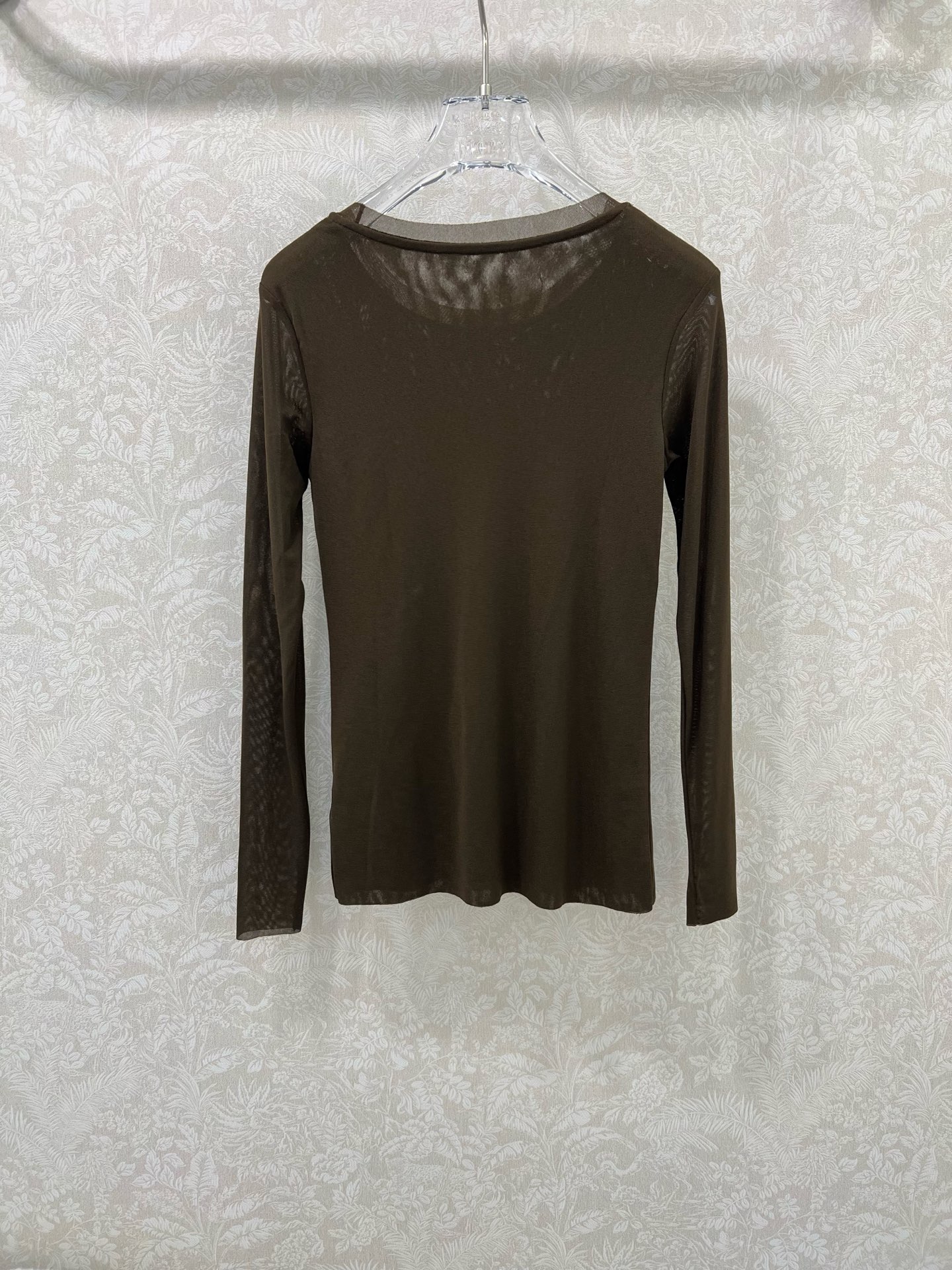 🔥🔥loew*25新款网纱打底 圆领打底上衣 胸前logo小金属装饰 网纱面料柔软亲肤 前片双层不走光 