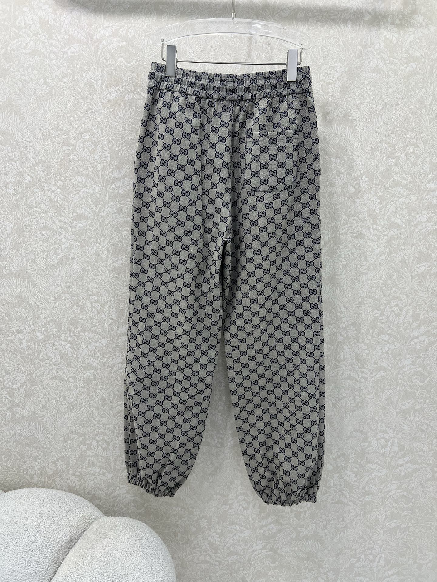 🔥🔥GUCC*古/驰25新款双G提花 松紧腰围束脚长裤 高定提花面料 经典的GGlogo！面料颜色都是定