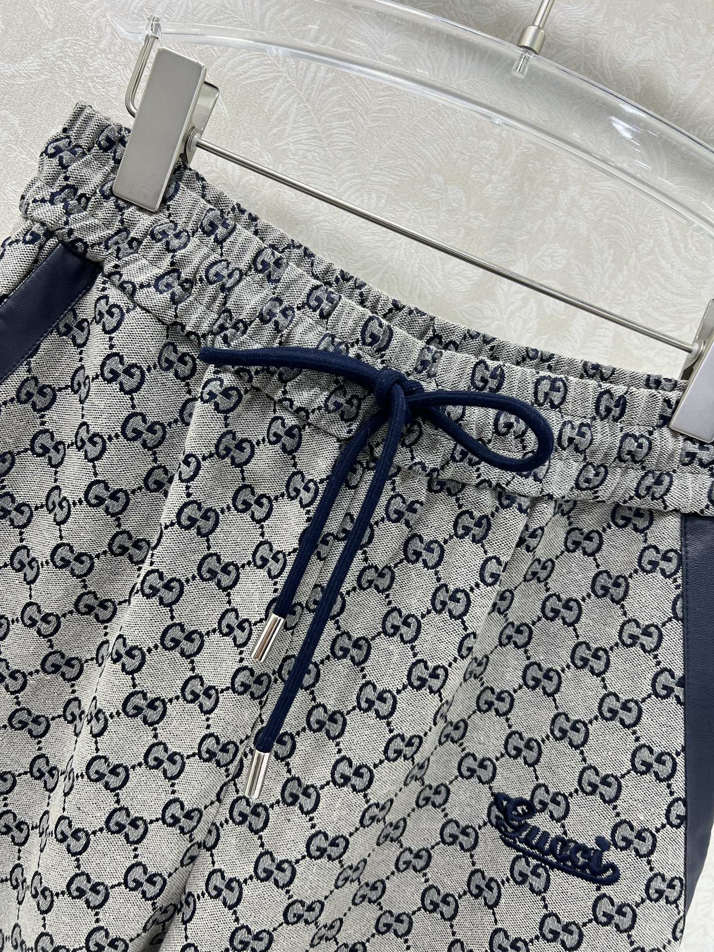 🔥🔥GUCC*古/驰25新款双G提花 松紧腰围束脚长裤 高定提花面料 经典的GGlogo！面料颜色都是定