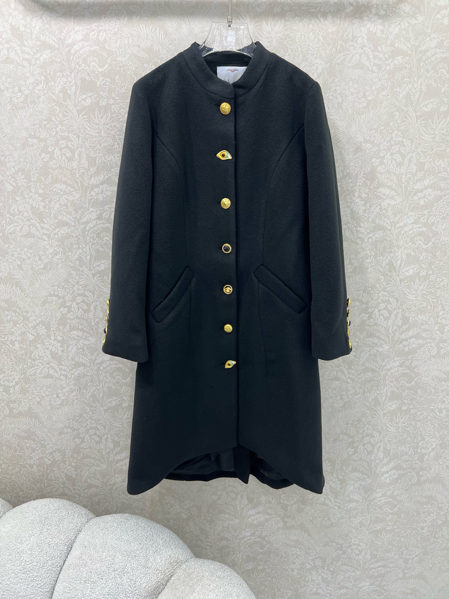 🔥🔥Schiaparelli夏帕瑞丽法国本土品牌 25新款长款大衣外套 中式领单排扣设计外套 整件定制极