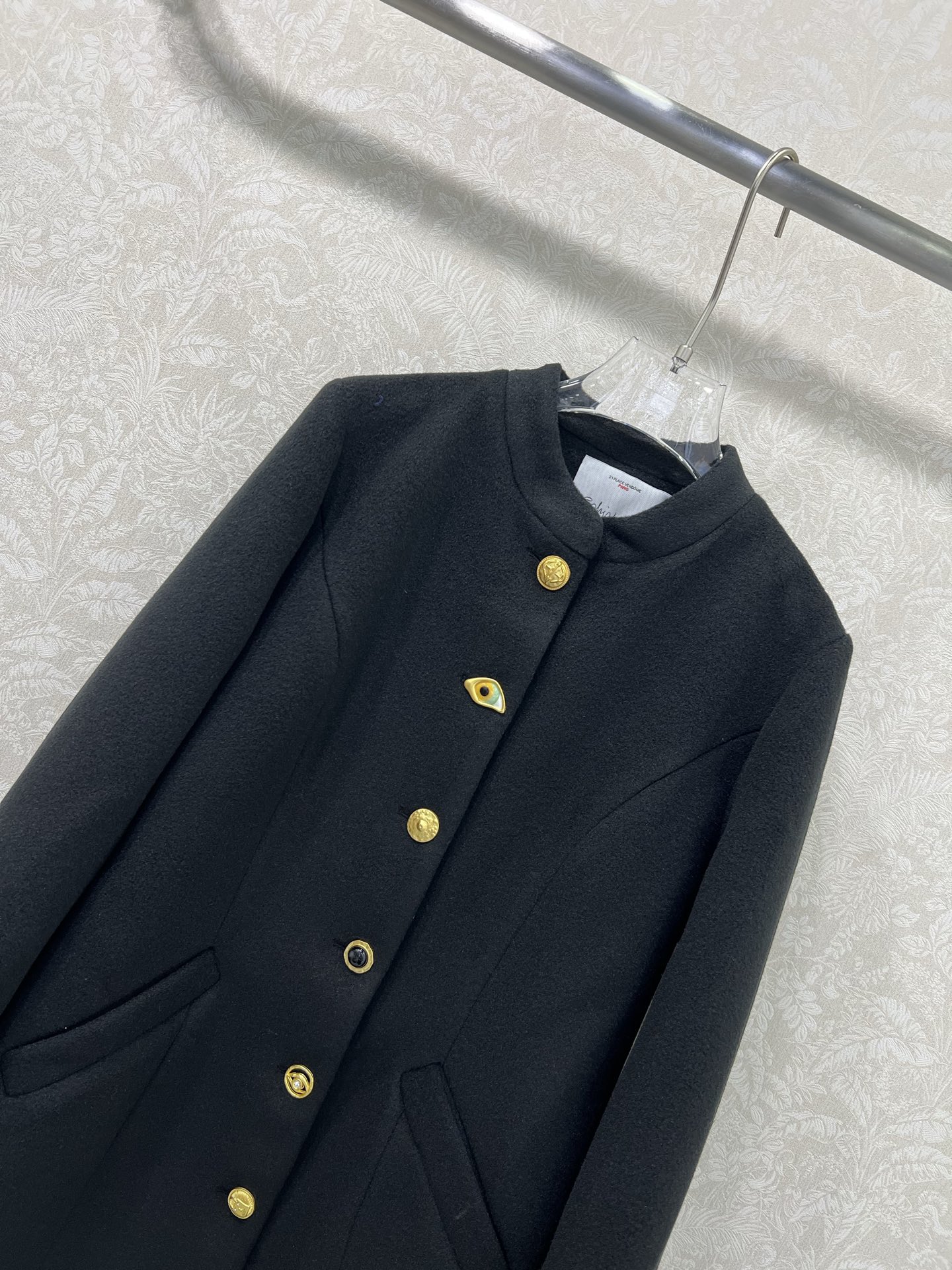 🔥🔥Schiaparelli夏帕瑞丽法国本土品牌 25新款长款大衣外套 中式领单排扣设计外套 整件定制极