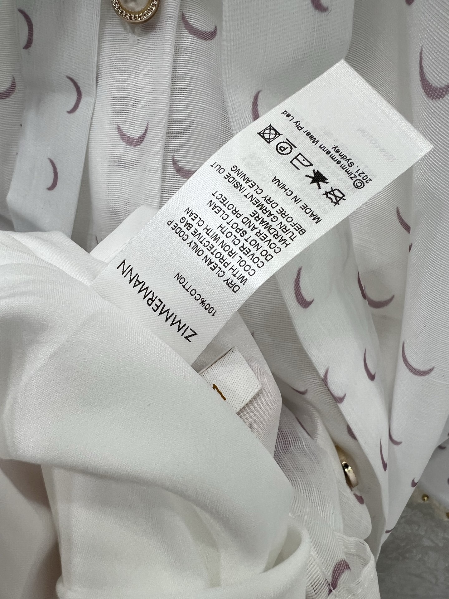 🔥🔥Zimmerman*兹/默曼25新款连衣裙 系扣前襟灯笼袖长款连衣裙 腰肩系绳设计 配以蕾丝小圆珠花