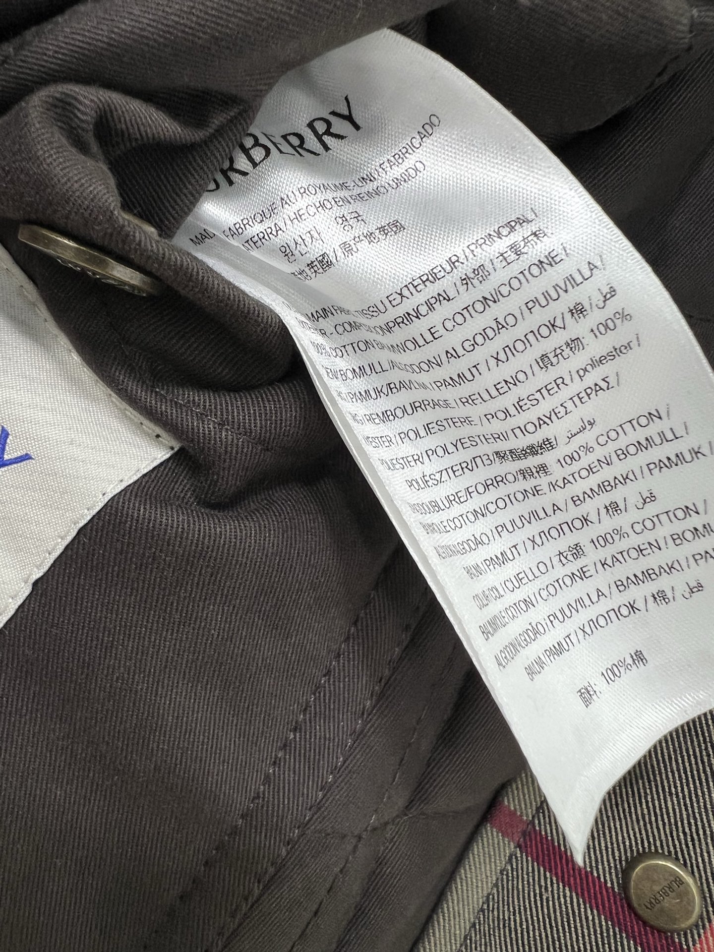 🔥🔥Burber*y 25新款格纹棉服外套 新版斜格纹设计 工艺还原，升级材质，提升秋冬御寒功能，羽绒棉