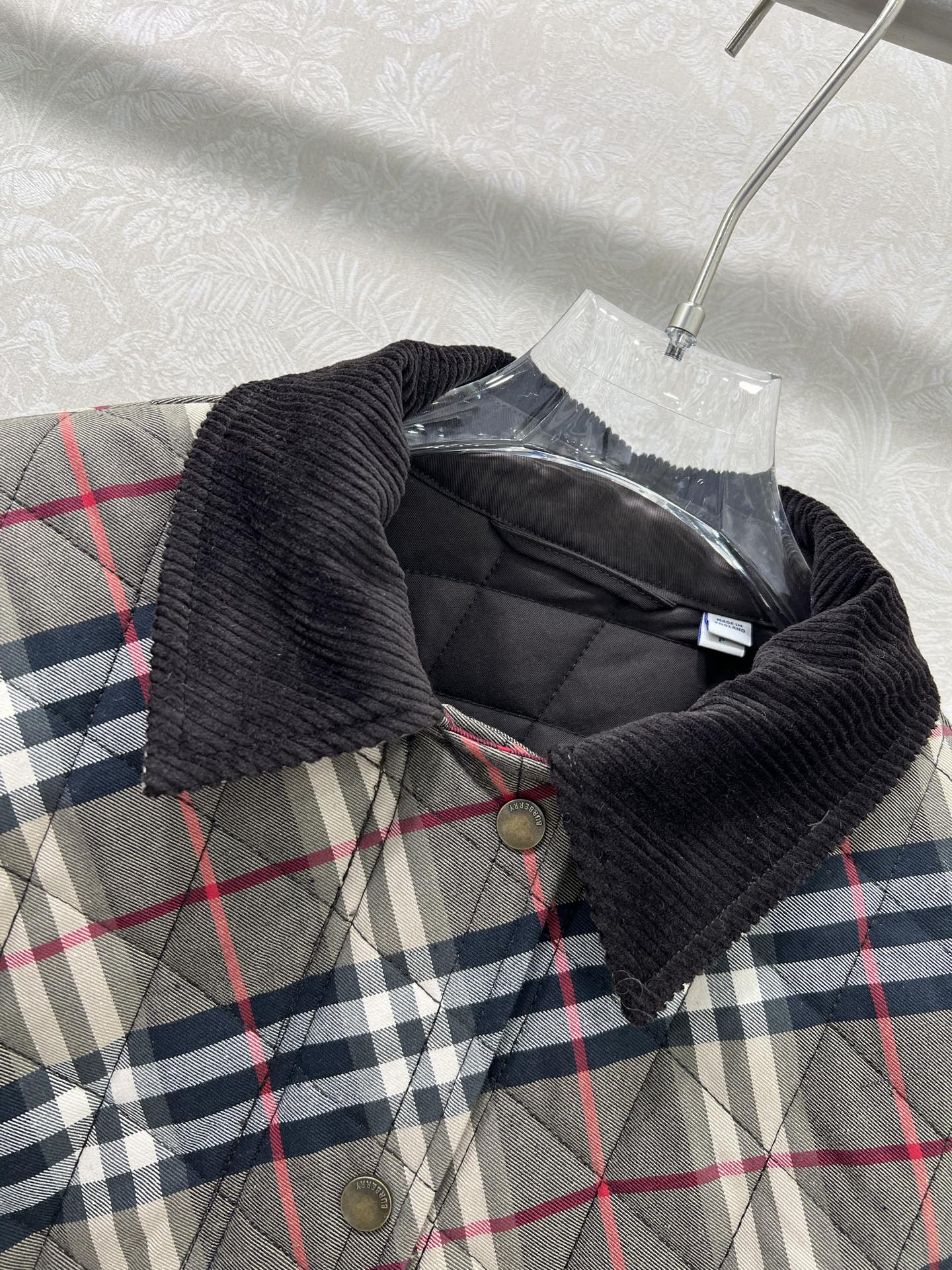🔥🔥Burber*y 25新款格纹棉服外套 新版斜格纹设计 工艺还原，升级材质，提升秋冬御寒功能，羽绒棉