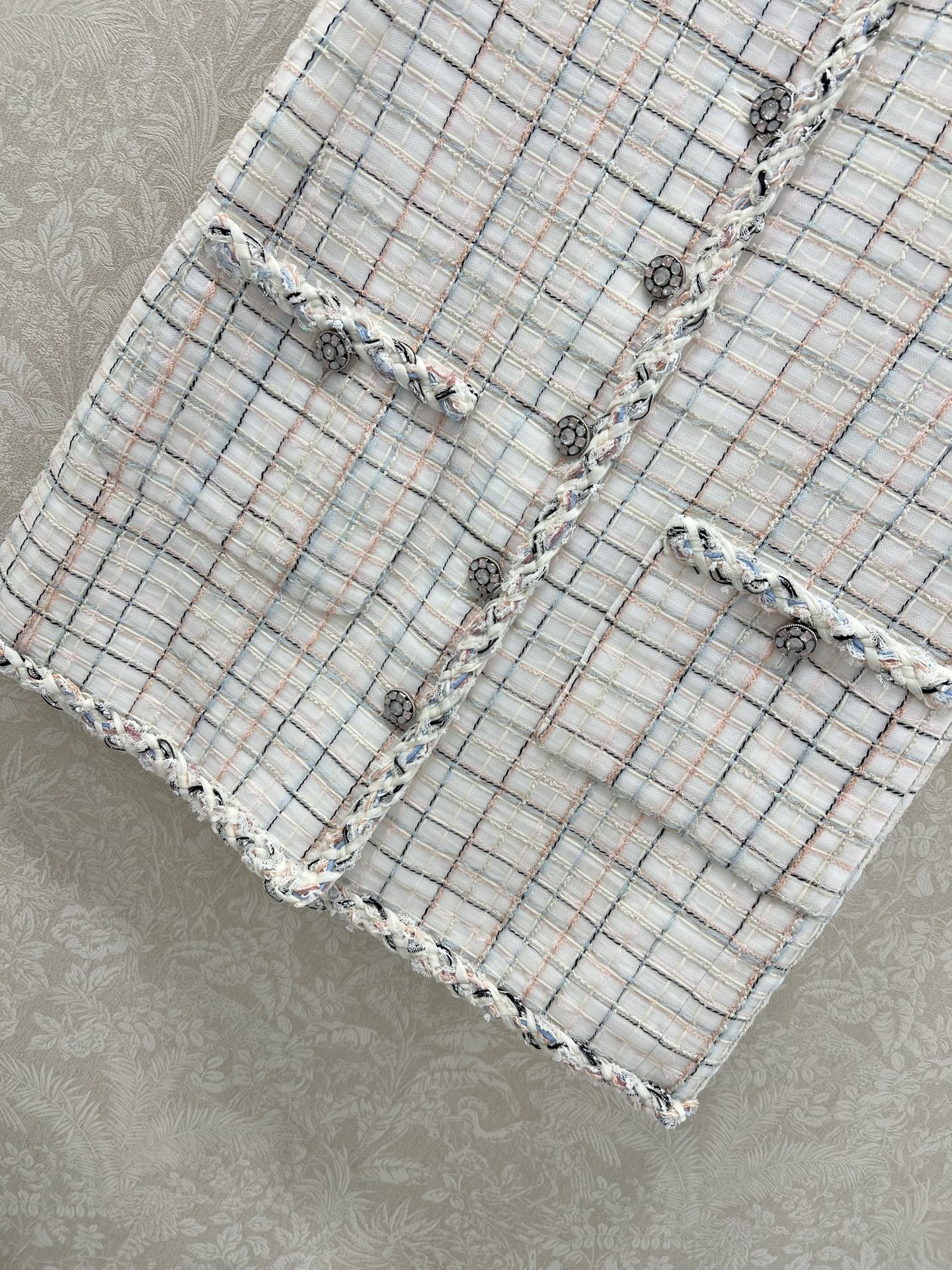 🔥🔥Chan*l 25新款编织洋装捆边马甲裙定制YB进口粗纺羊毛呢材质，肌理明显，毛料肉眼可见，质感上乘