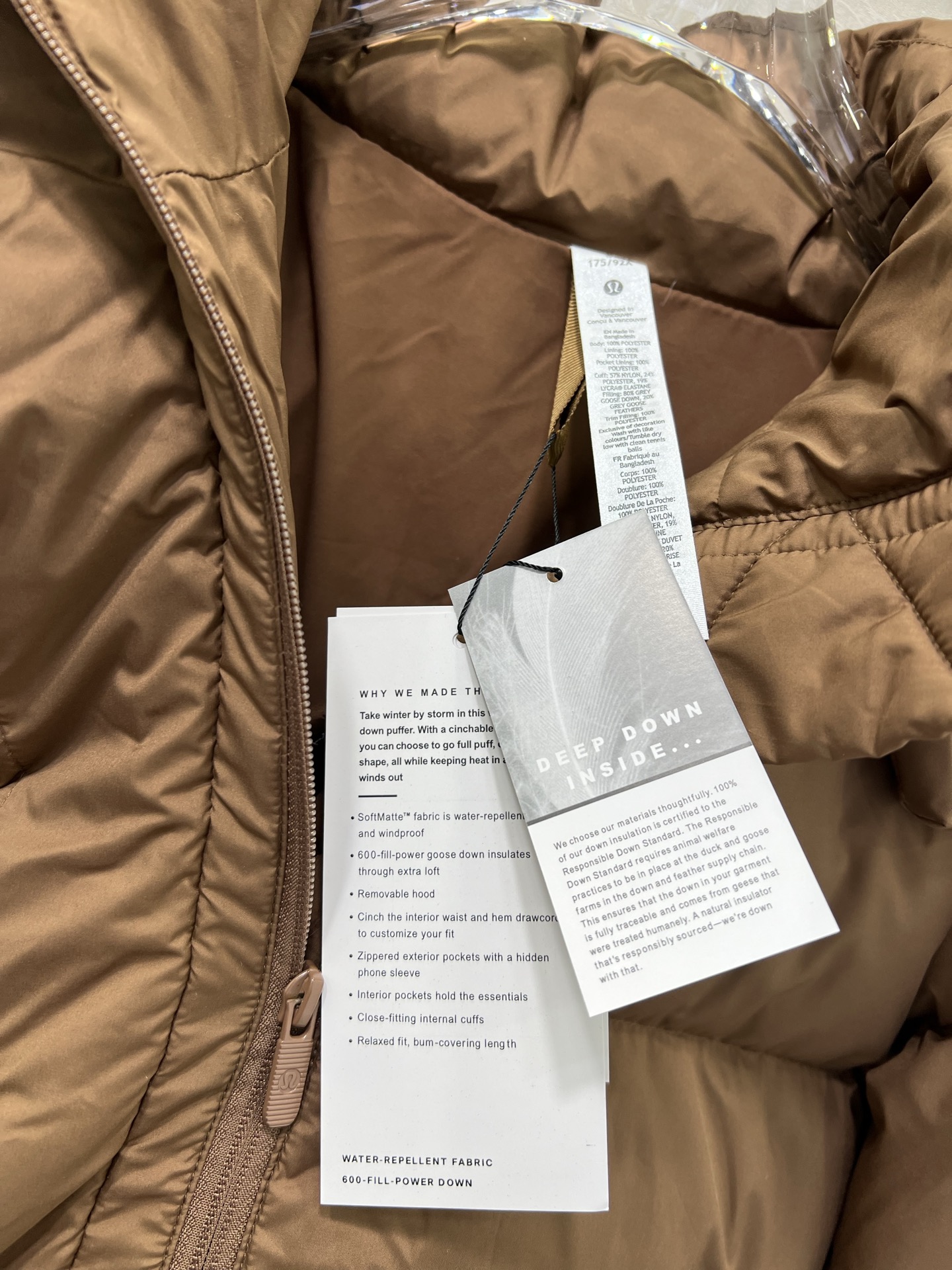 🔥🔥lululemon 25新款五格收腰羽绒服 WunderPuff Jaet 五格轻质宽松鹅绒 小红书