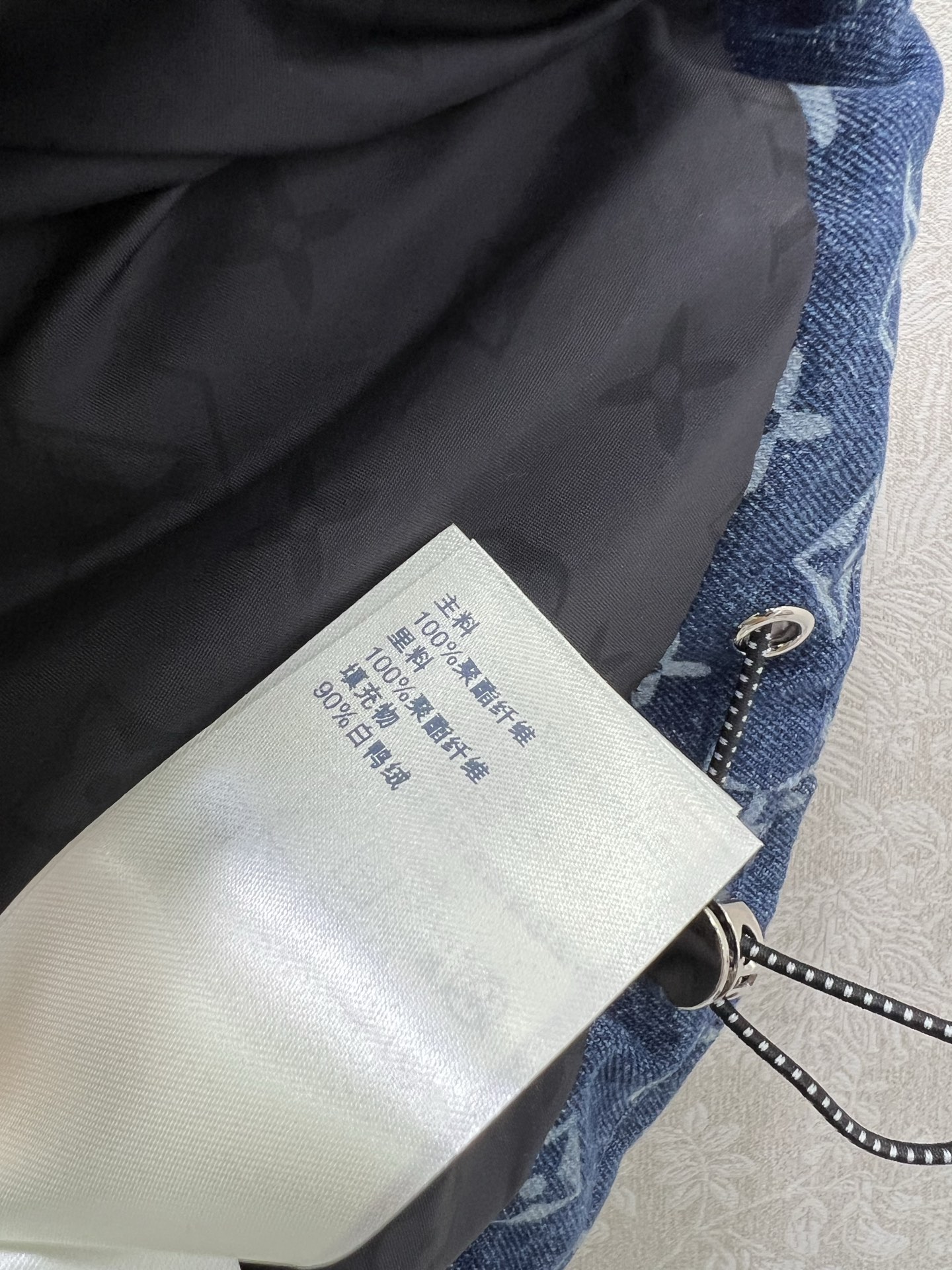 🔥🔥Louis vuitto*25新款牛仔丹宁羽绒马甲 90白鸭绒 立领定制五金扣头 通体牛仔深蓝搭配字