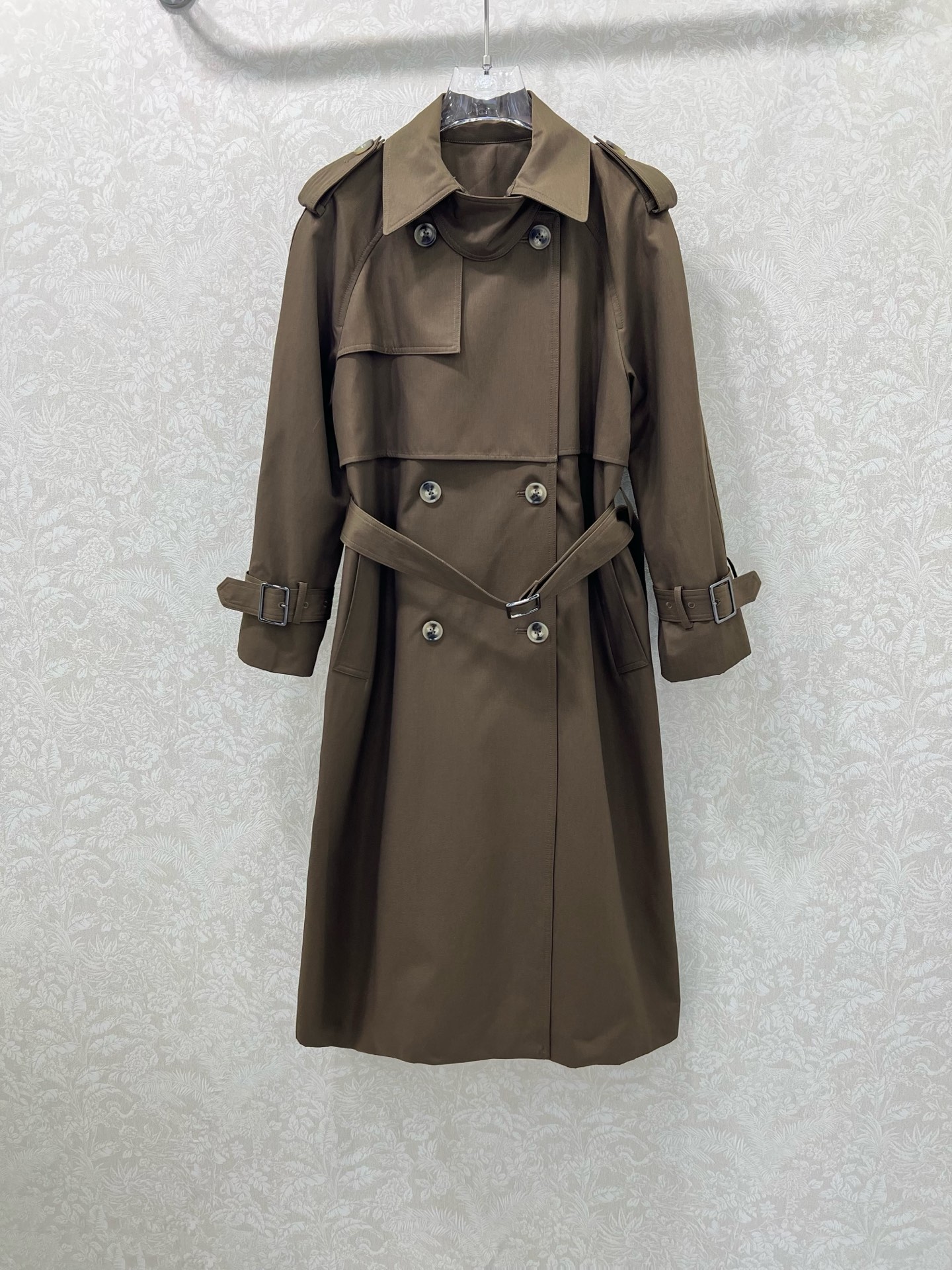 🔥🔥Max mar* 25新款羊毛风衣外套😘 定制高档羊毛面料 卡其色（棉）内衬经典满印logo印花 黑