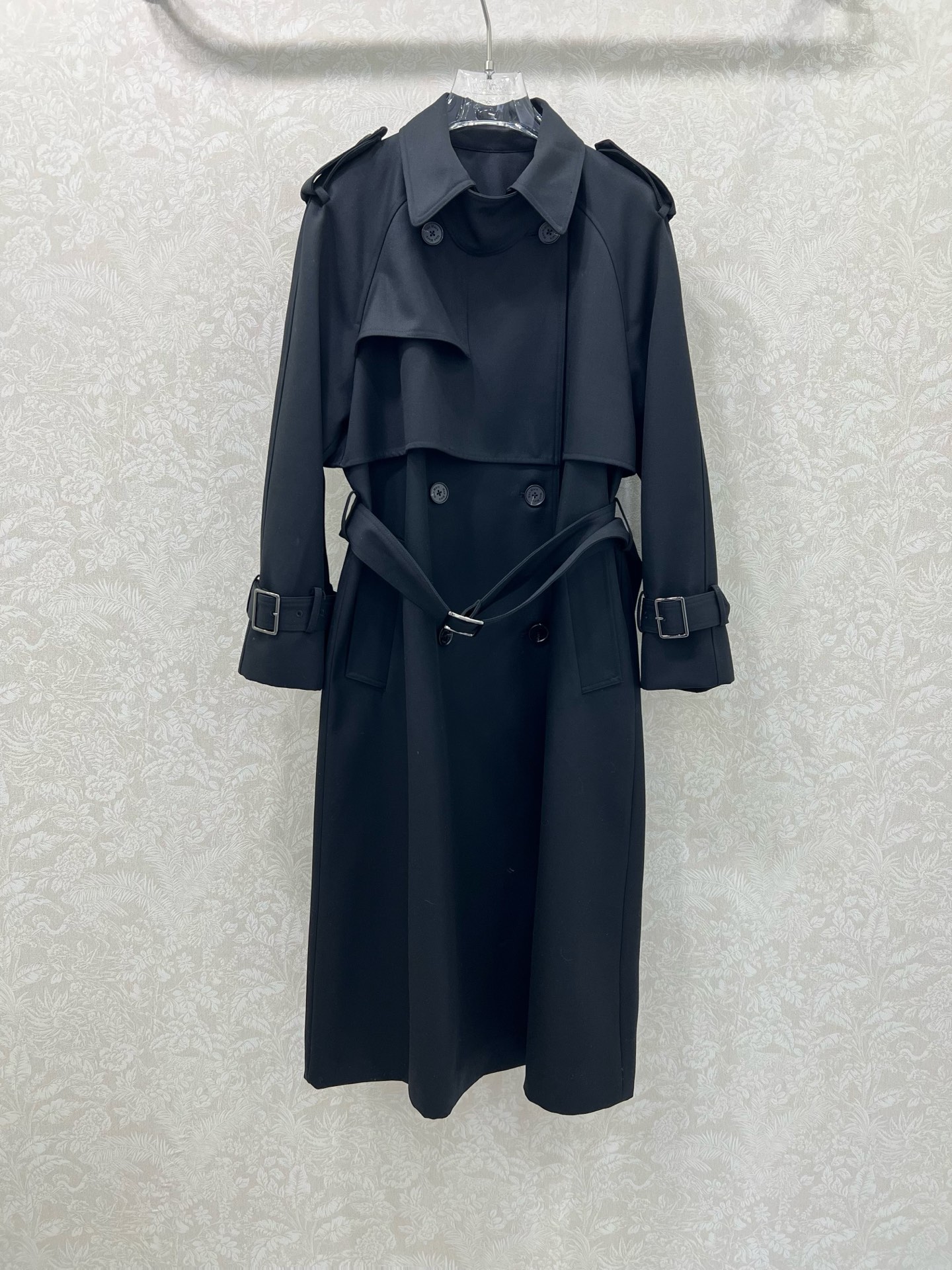 🔥🔥Max mar* 25新款羊毛风衣外套😘 定制高档羊毛面料 卡其色（棉）内衬经典满印logo印花 黑