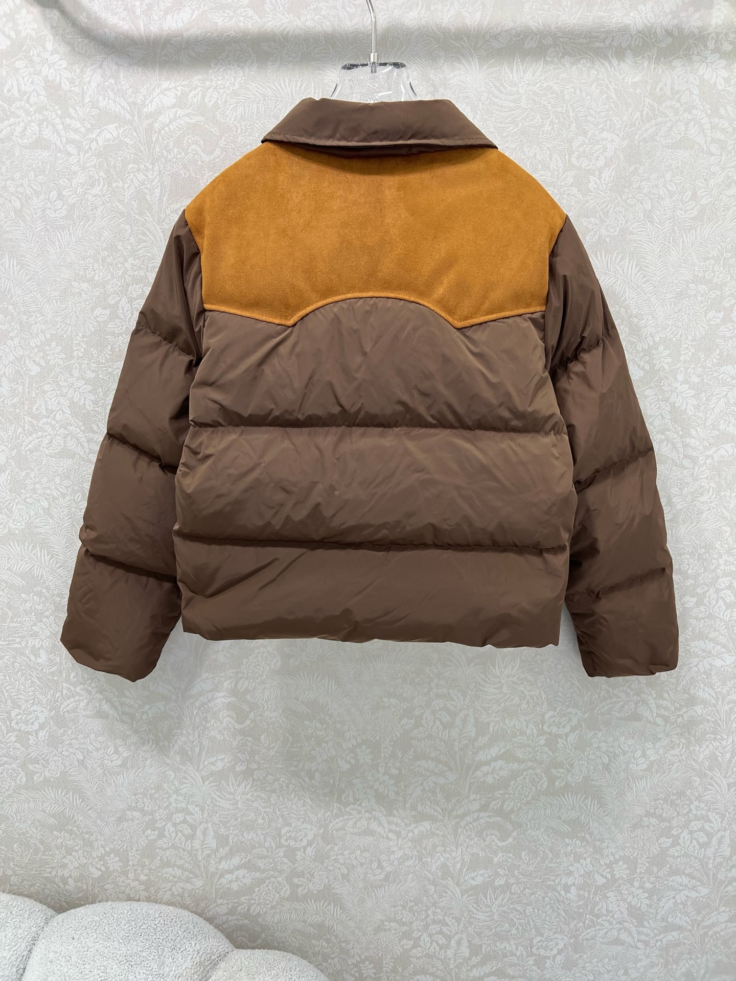 🔥🔥miumi*25新款麂皮绒拼羽绒服 90白鸭绒 整件拼接做麂皮绒与防风防水材质搭配质感超级无敌高级！