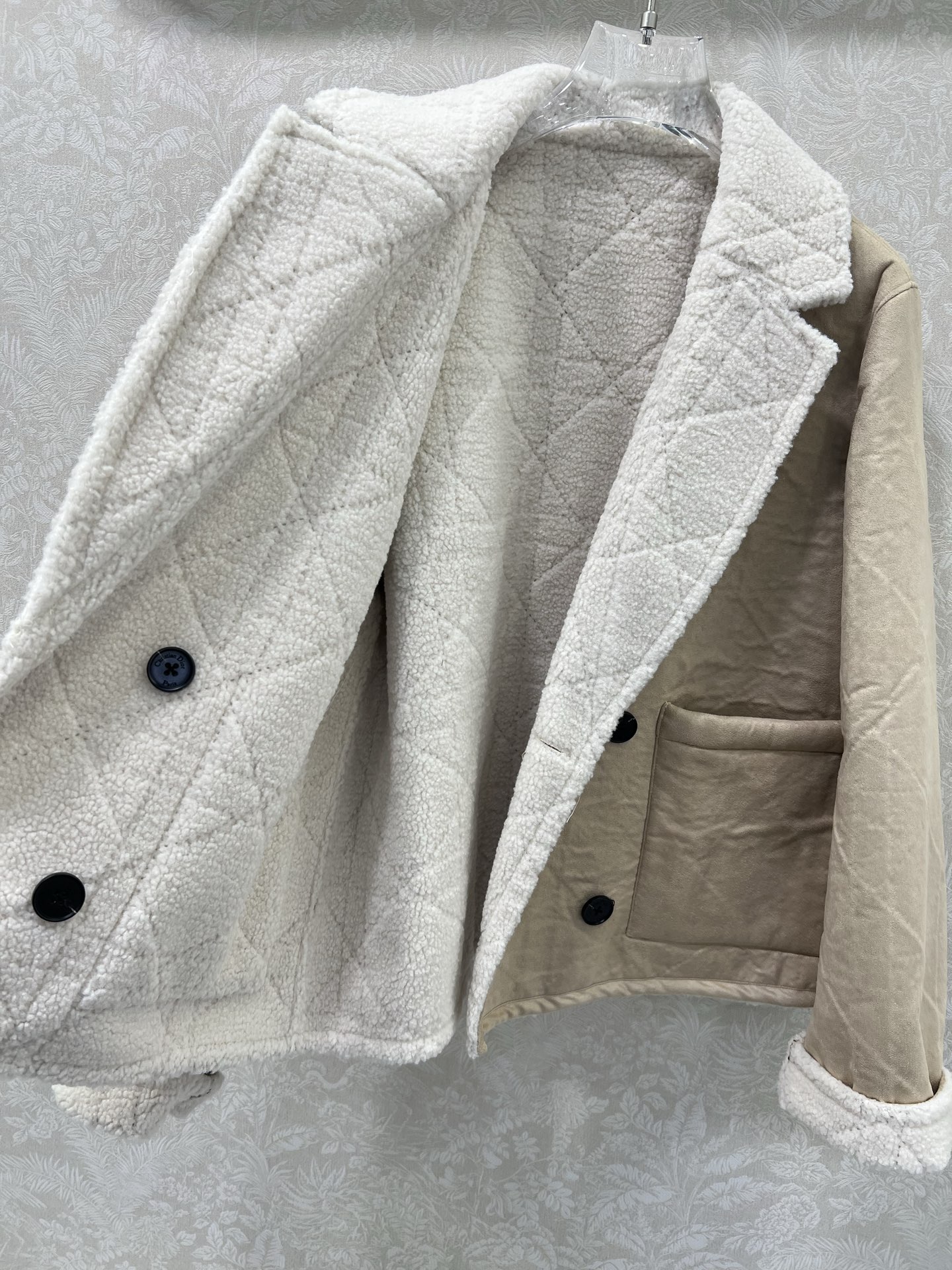 双面🔥🔥Dio*25新款藤格纹双面翻领外套 定制YB进口材质 舒适保暖 质感上乘 沿用两面穿设计 一面藤