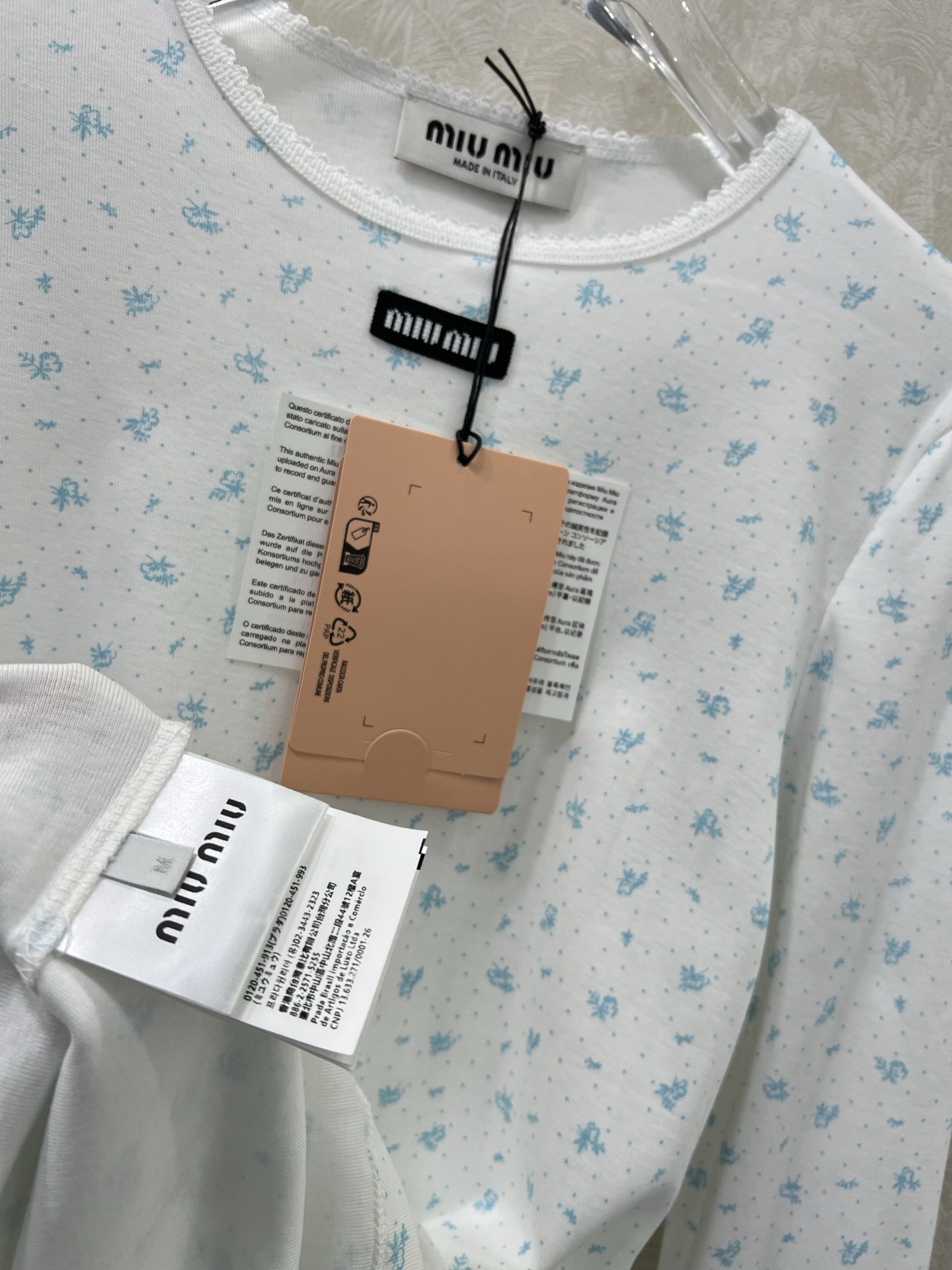 🔥🔥Miuni*25新款圆领碎花长袖连衣裙 全棉材质，清透舒适，弹力十足，圆领短袖裁剪，领口袖口螺纹波浪