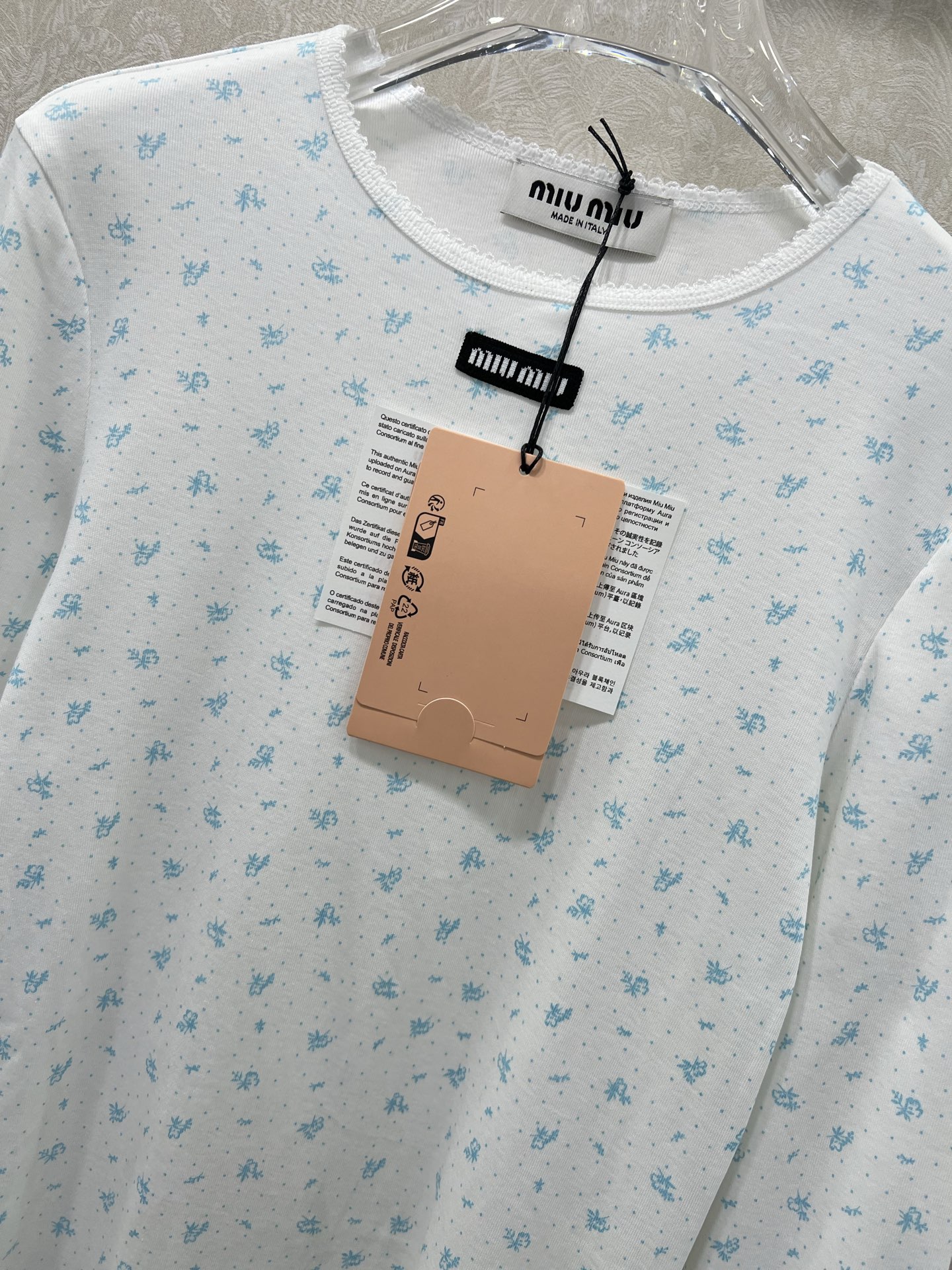 🔥🔥Miuni*25新款圆领碎花长袖连衣裙 全棉材质，清透舒适，弹力十足，圆领短袖裁剪，领口袖口螺纹波浪