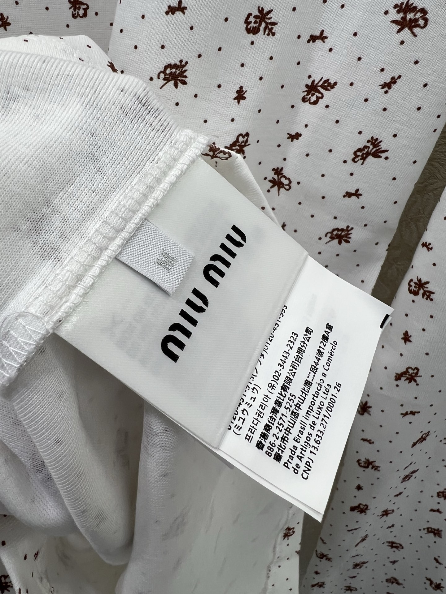 🔥🔥Miuni*25新款圆领碎花长袖连衣裙 全棉材质，清透舒适，弹力十足，圆领短袖裁剪，领口袖口螺纹波浪