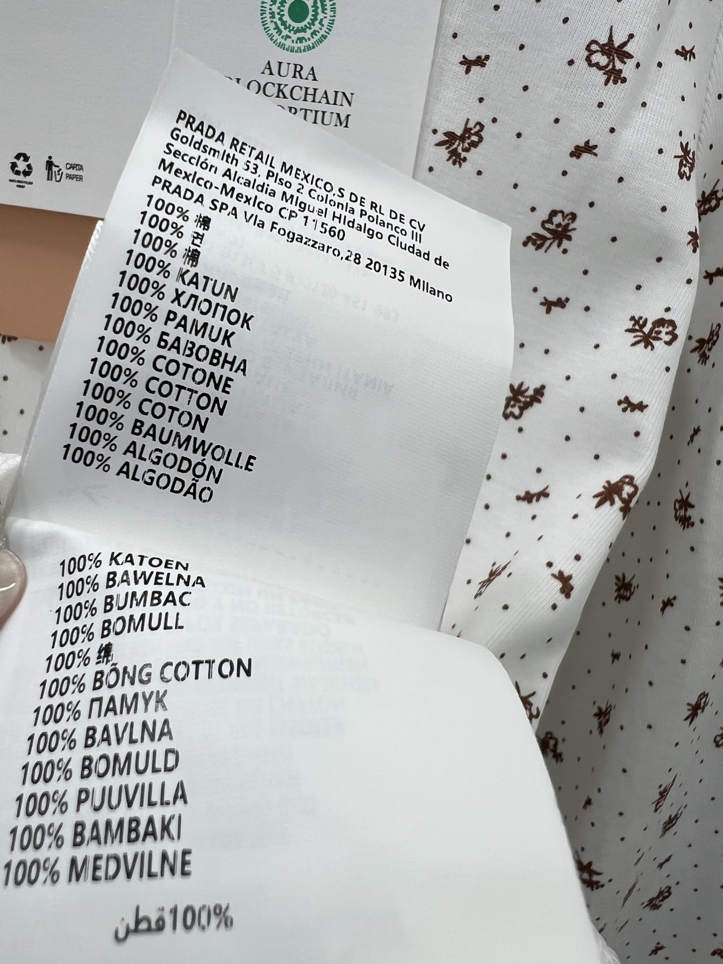 🔥🔥Miuni*25新款圆领碎花长袖上衣 全棉材质，清透舒适，弹力十足，圆领短袖裁剪，领口袖口螺纹波浪花