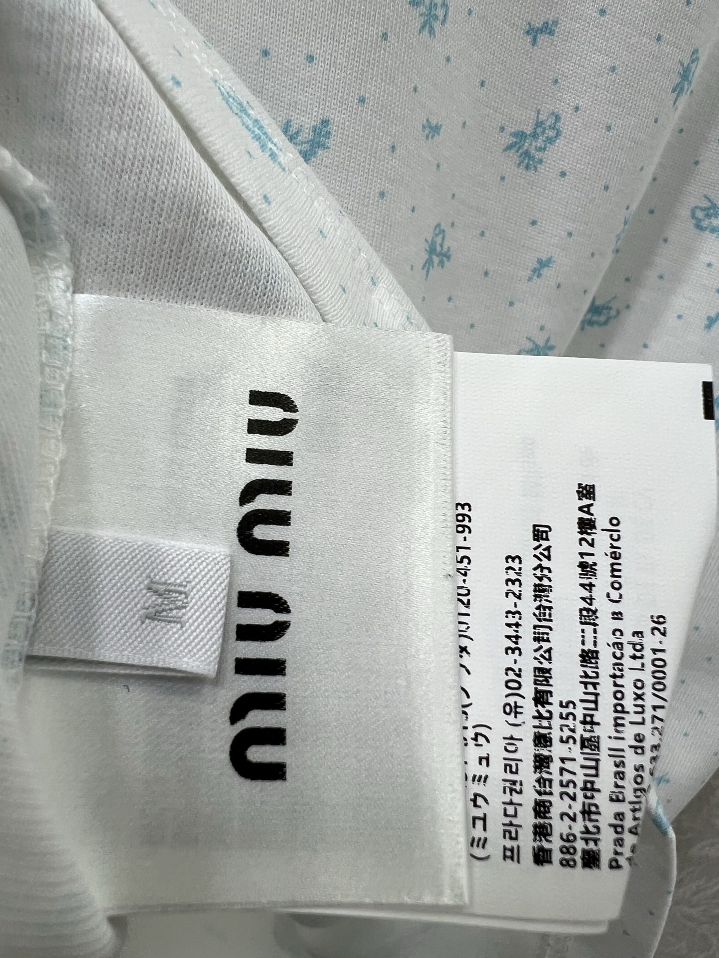 🔥🔥Miuni*26早春新款圆领碎花短袖T恤上衣 全棉材质，清透舒适，弹力十足，圆领短袖裁剪，领口袖口螺