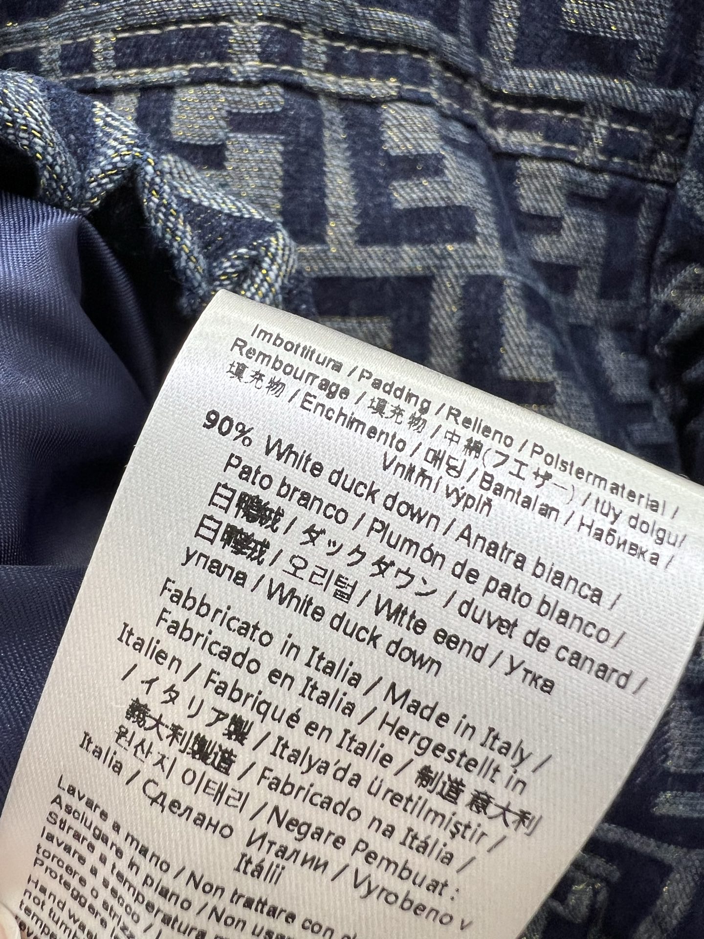 🔥🔥FEND*25新款牛仔羽绒马甲 90白鸭绒 丹宁牛仔系列立领羽绒马甲 双F牛仔提花面料 定制五金 打
