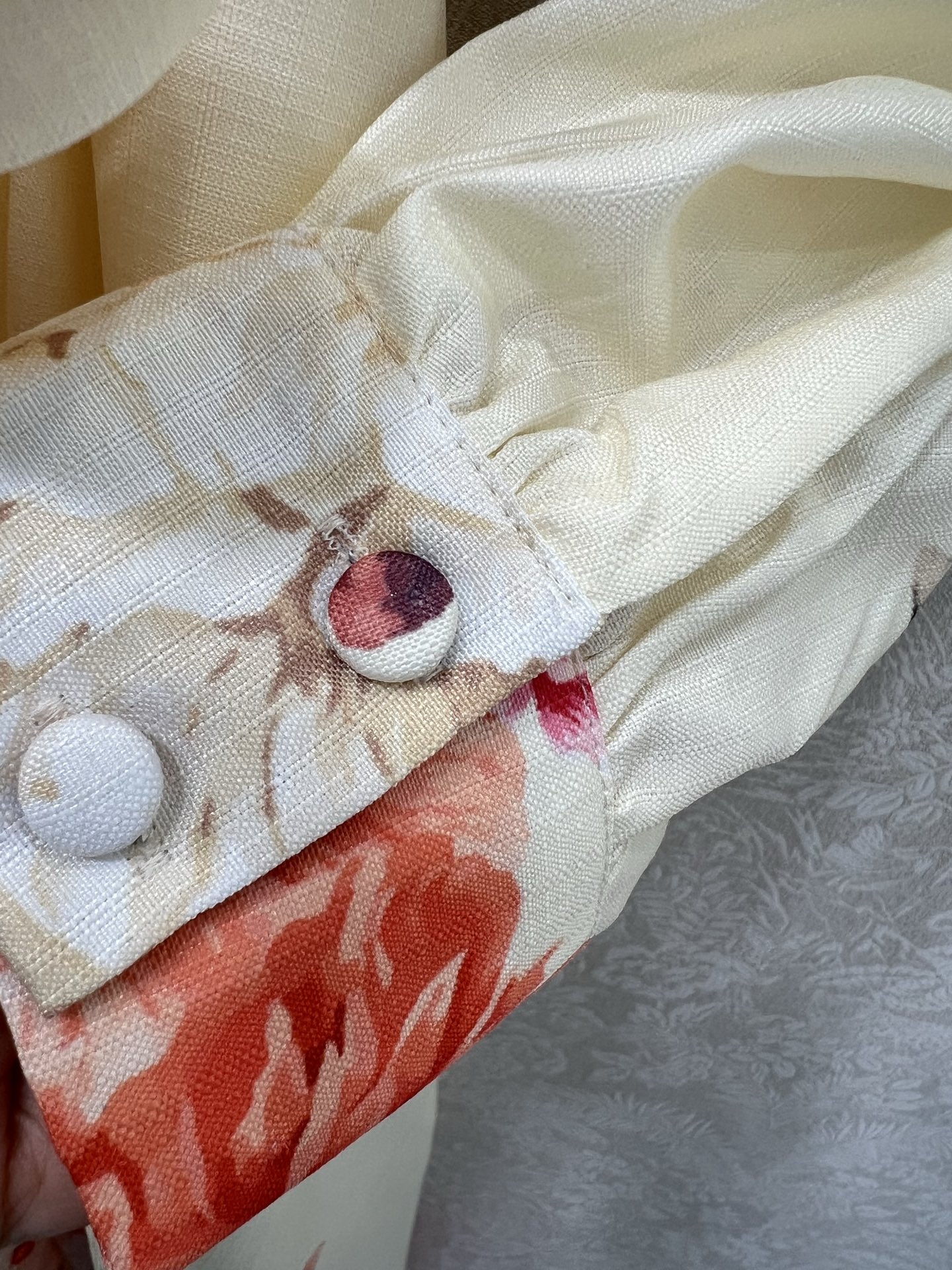 🔥🔥Zimmerman*兹/默曼 25新款牡丹花朵印花连衣裙、时尚立领半扣搭配本布立体腰带 腰身褶皱勾勒