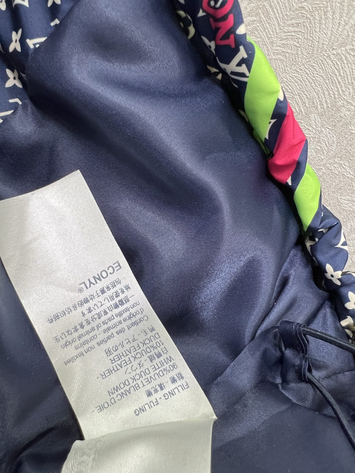 🔥🔥Louis Vuitt*n25新款小立领满幅老花羽绒外套 定制YB防风防水尼龙材质 90白鸭绒填充内