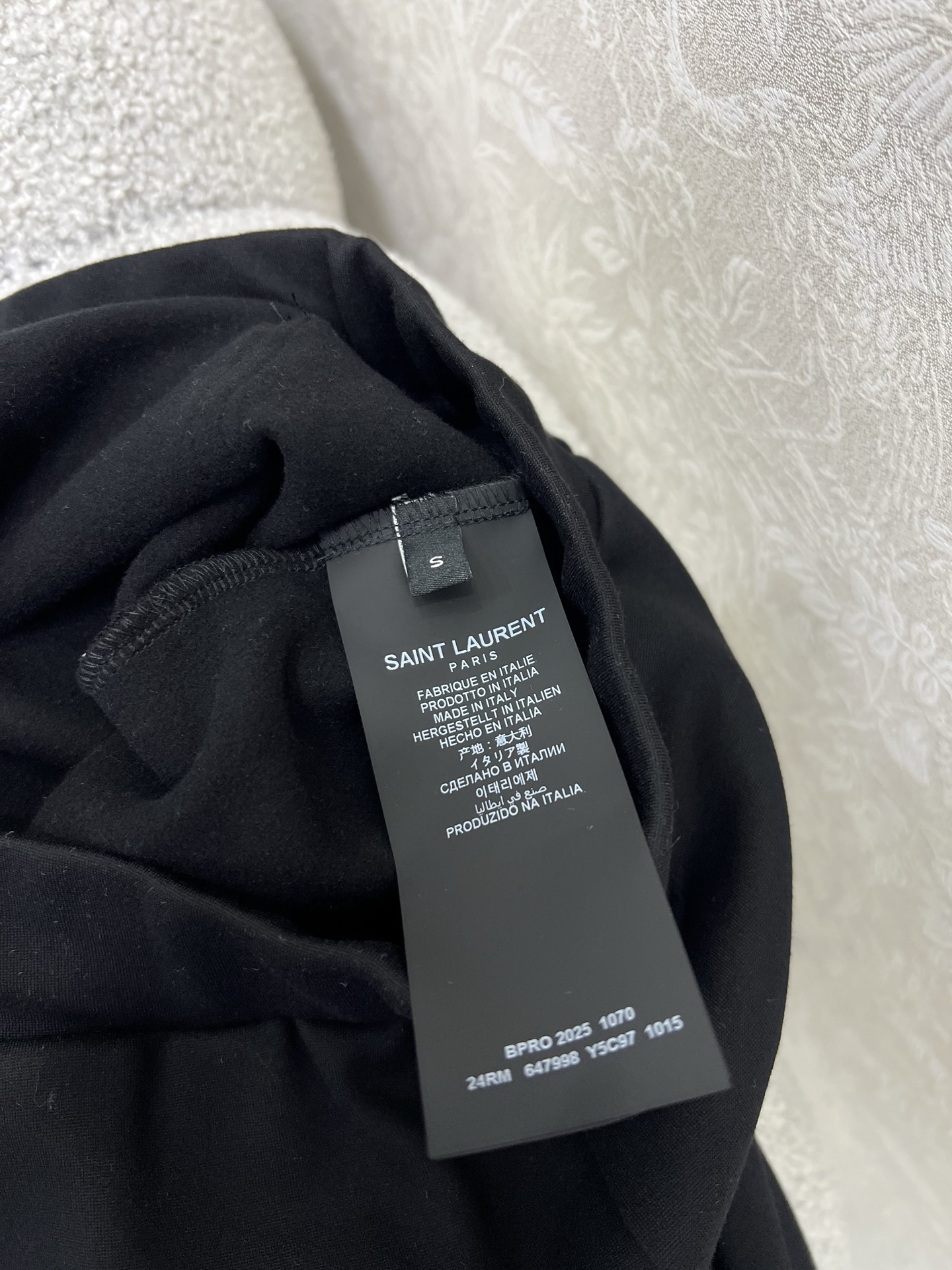 🔥🔥 ysl*25新款黑色微喇裤！❤️大长腿中高腰微喇裤脚设计绝绝子 后口袋ysl字母金线刺绣装饰设计高